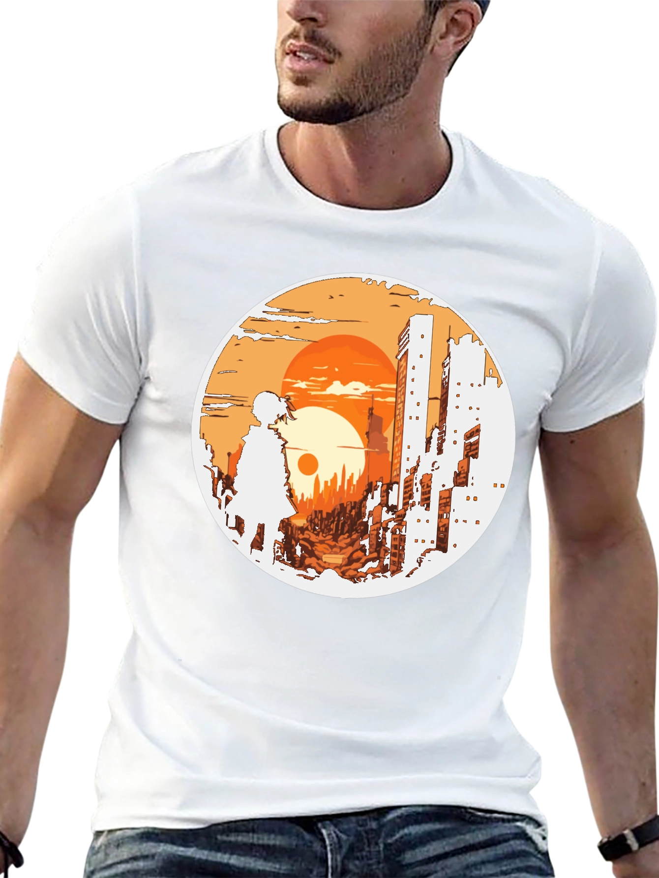 Urban Sunset Graphic T-Shirt