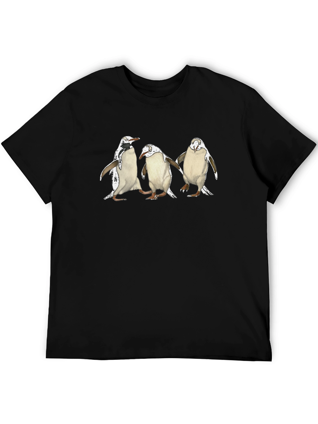 Penguin Trio Black T-Shirt