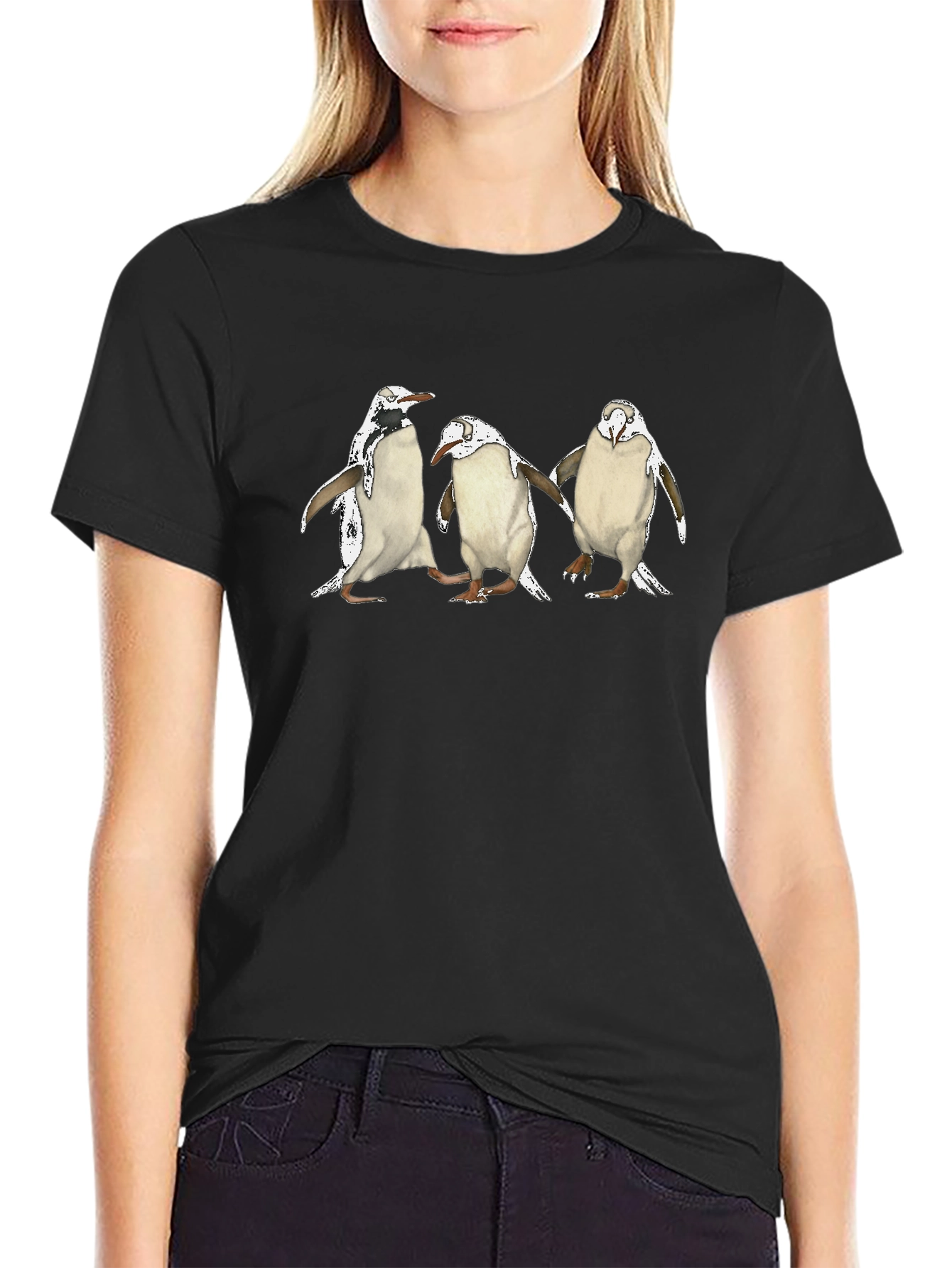 Penguin Trio Black T-Shirt
