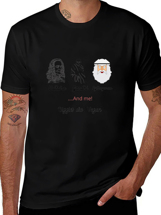 Voltaire Gandhi Pythagoras & Me Vegan T-Shirt