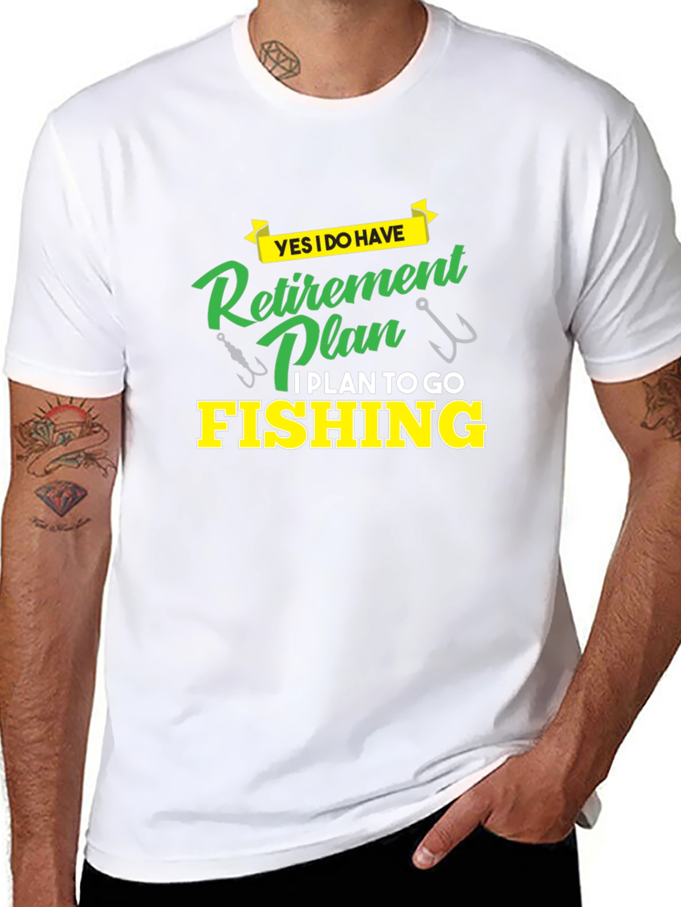 Retirement Plan Fishing T-Shirt - Black