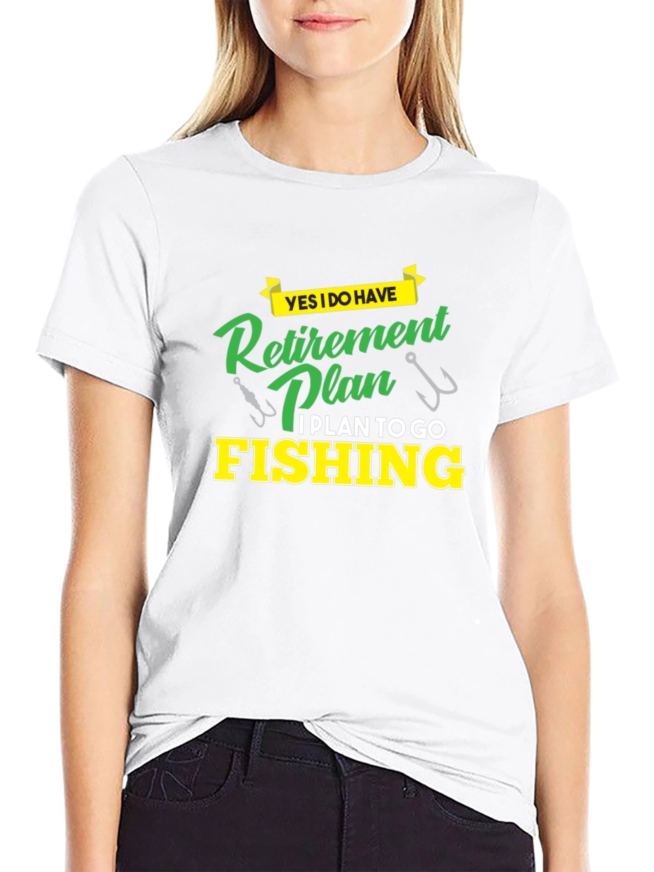 Retirement Plan Fishing T-Shirt - Black