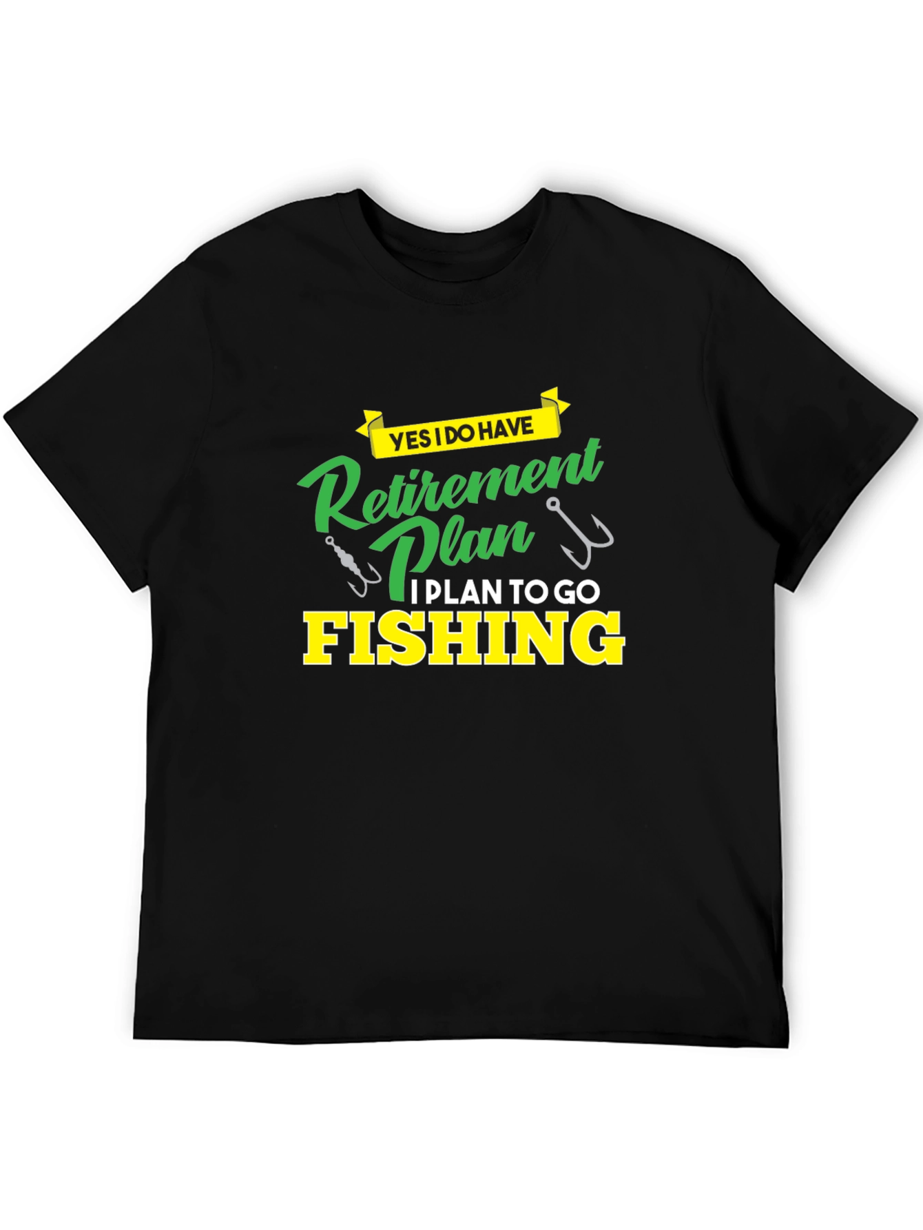 Retirement Plan Fishing T-Shirt - Black