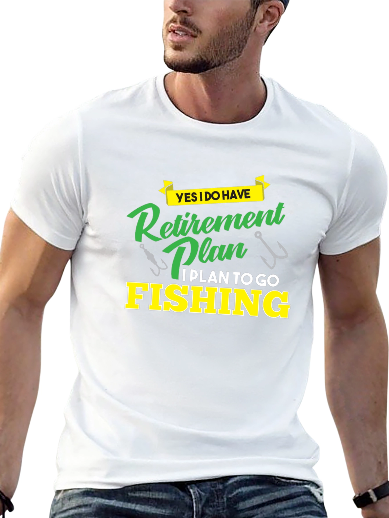 Retirement Plan Fishing T-Shirt - Black