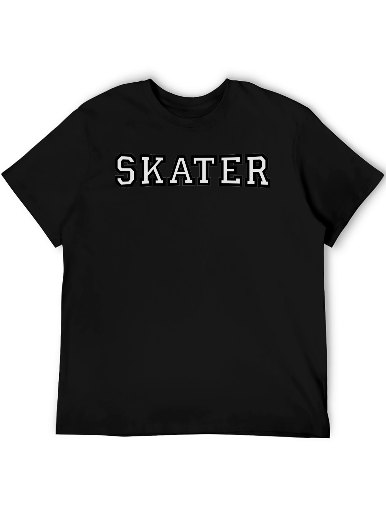 Skater Graphic T-Shirt - Black Cotton Tee