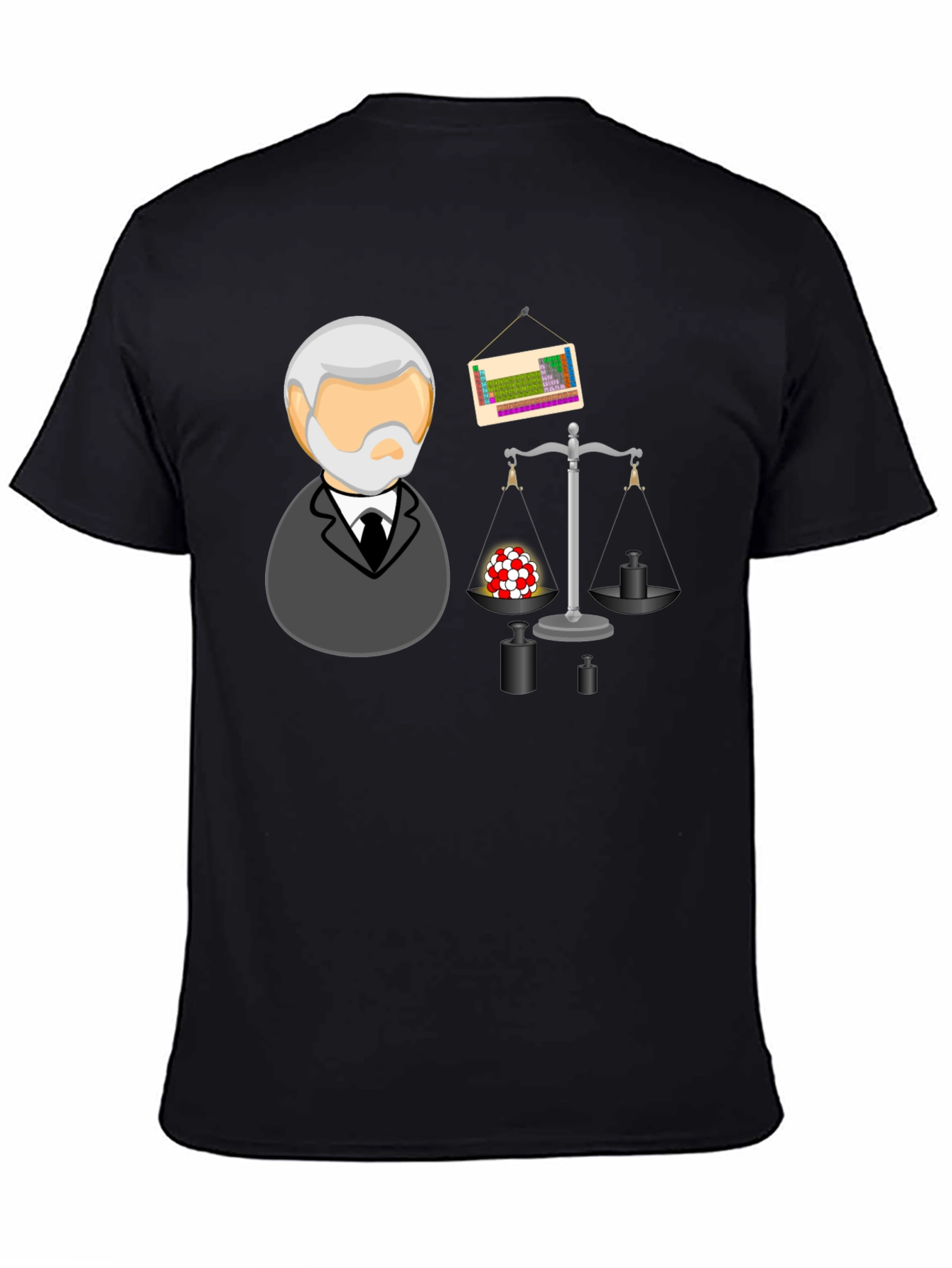 Science T-Shirt with Professor and Chemistry Elements