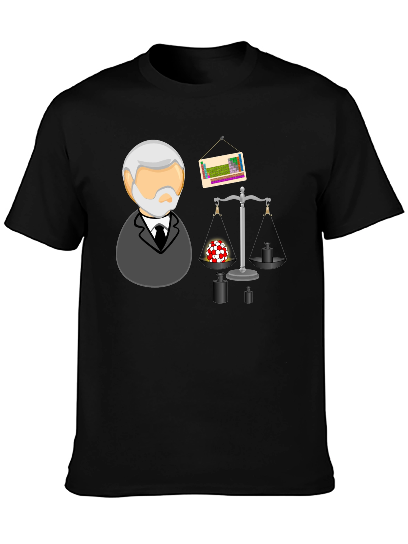 Science T-Shirt with Professor and Chemistry Elements