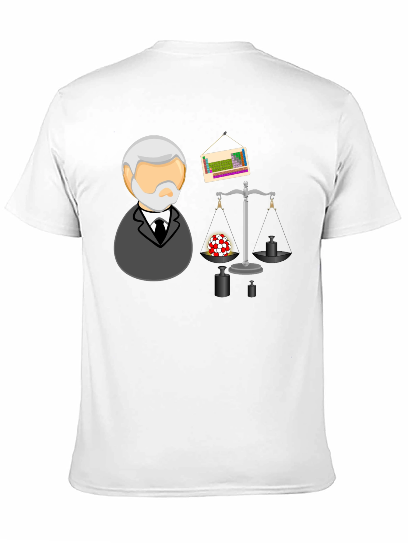 Science T-Shirt with Professor and Chemistry Elements