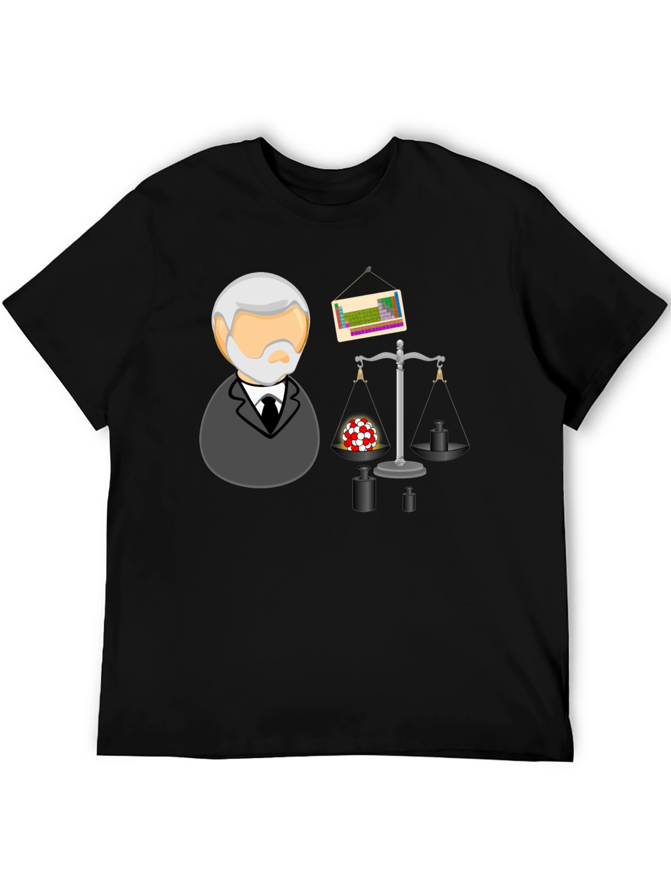 Science T-Shirt with Professor and Chemistry Elements