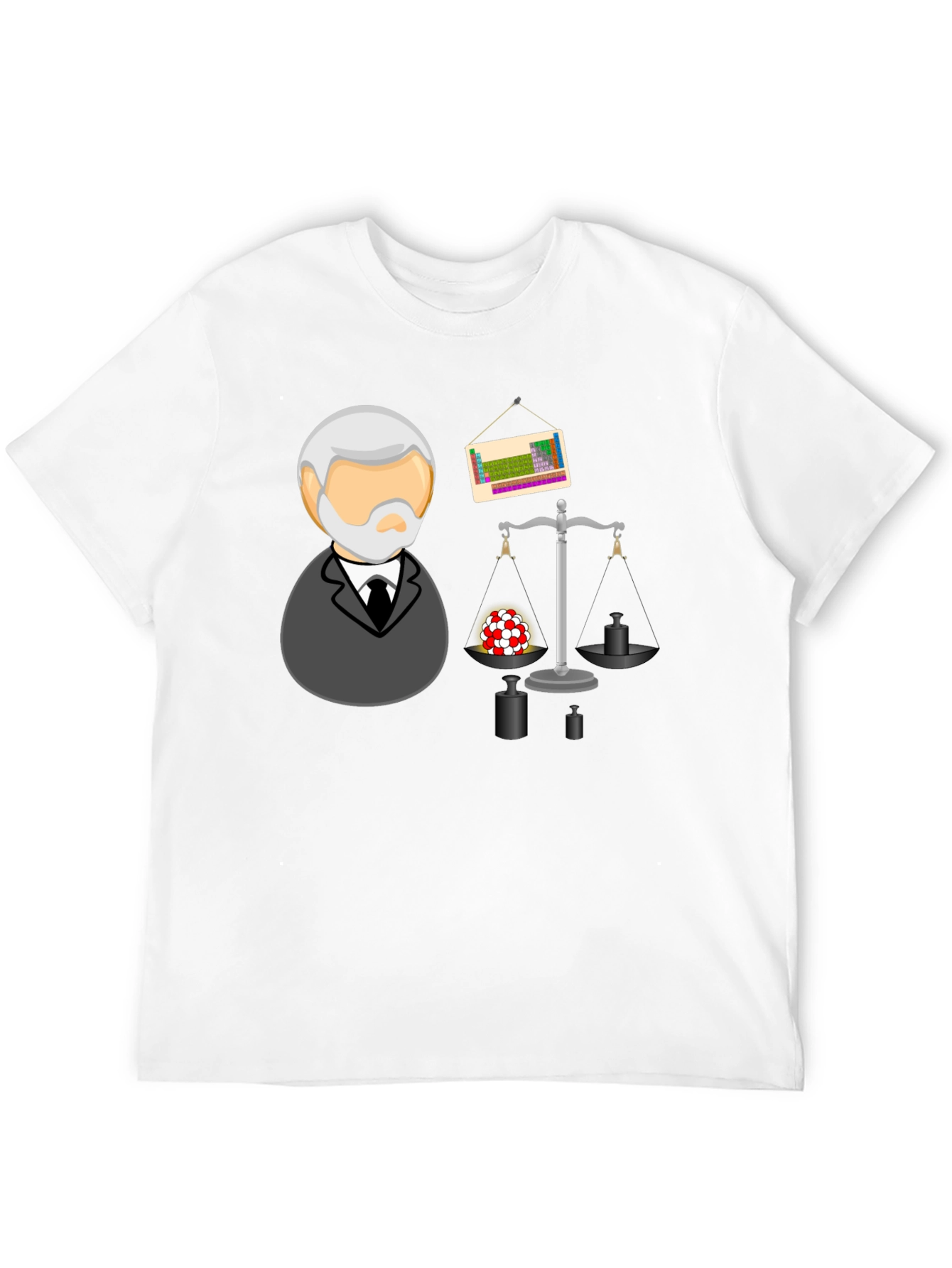 Science T-Shirt with Professor and Chemistry Elements