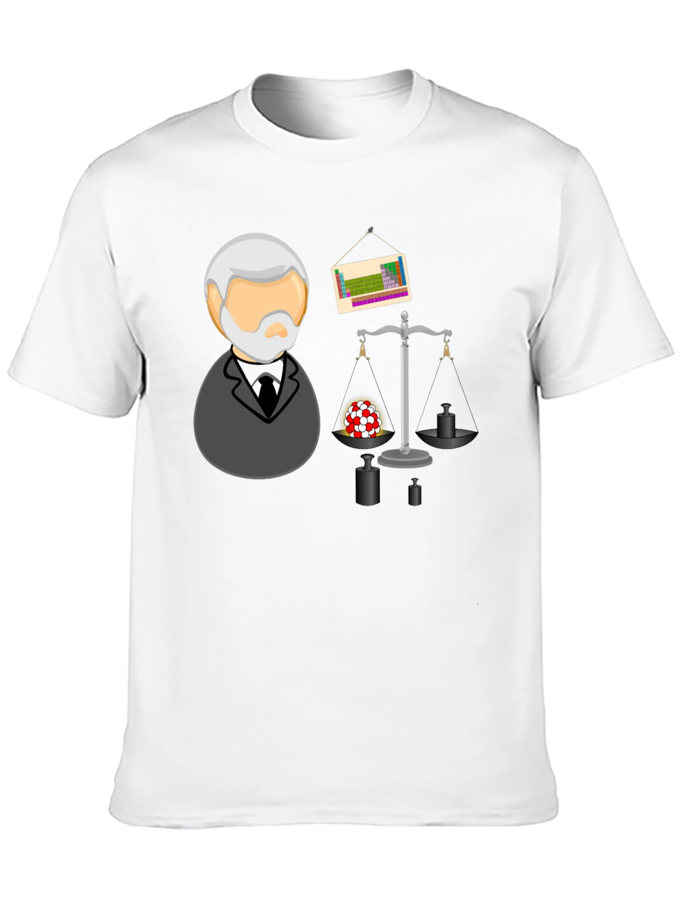 Science T-Shirt with Professor and Chemistry Elements