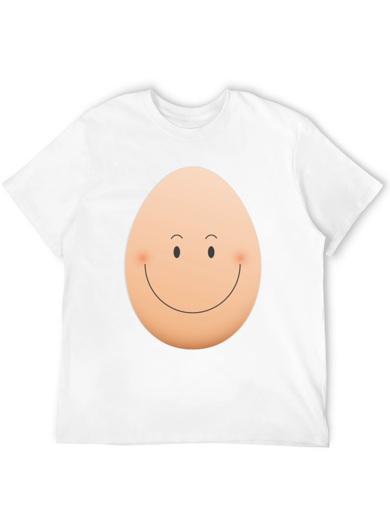 Funny Egg Face Graphic Black T-Shirt