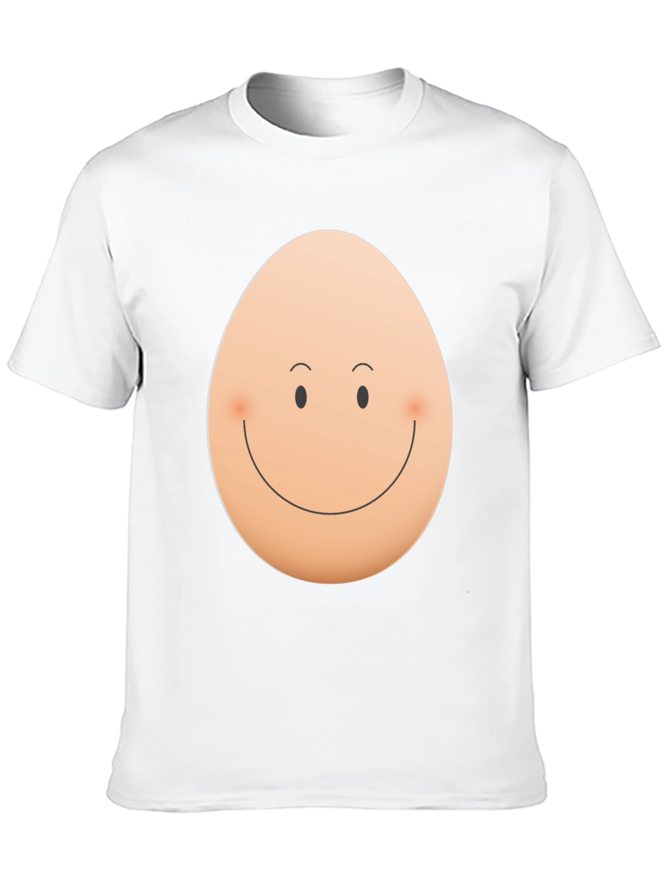 Funny Egg Face Graphic Black T-Shirt