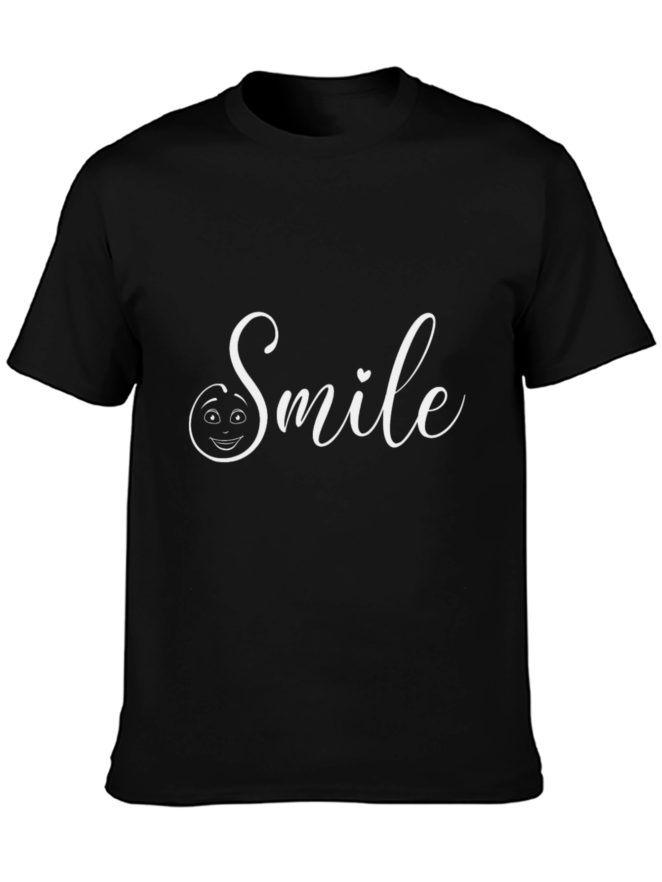 Smile Graphic Tee -  Unisex Black T-Shirt
