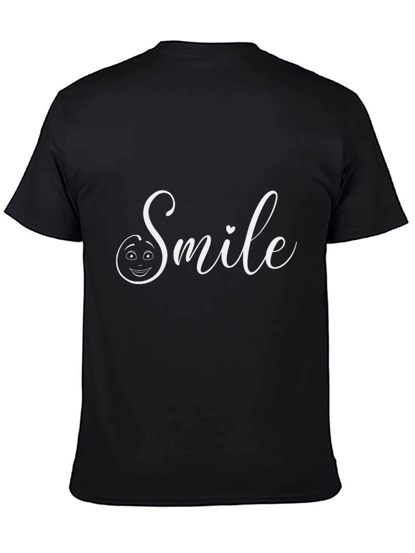Smile Graphic Tee -  Unisex Black T-Shirt