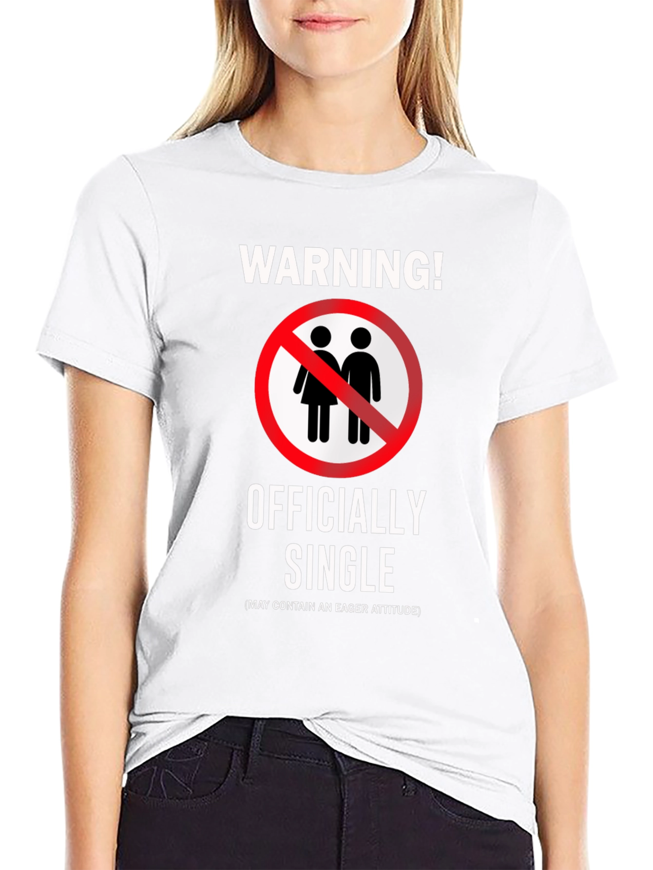 Officially Single Funny Novelty Graphic T-Shirt