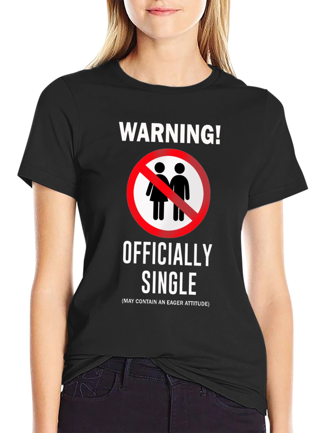 Officially Single Funny Novelty Graphic T-Shirt