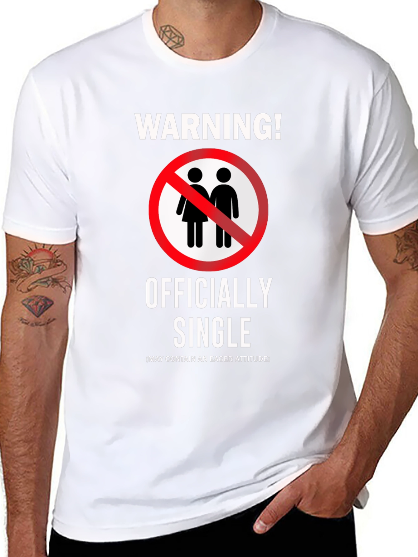 Officially Single Funny Novelty Graphic T-Shirt