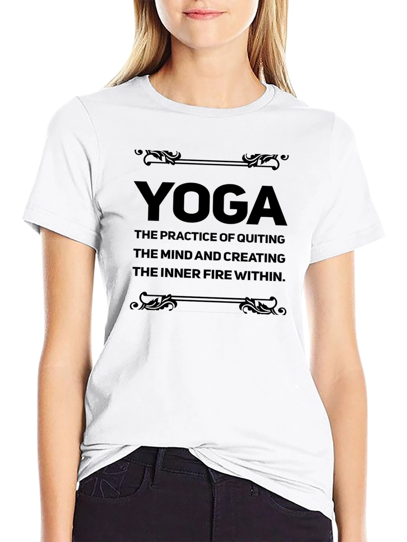 Yoga Practice T-Shirt - Inner Fire Design