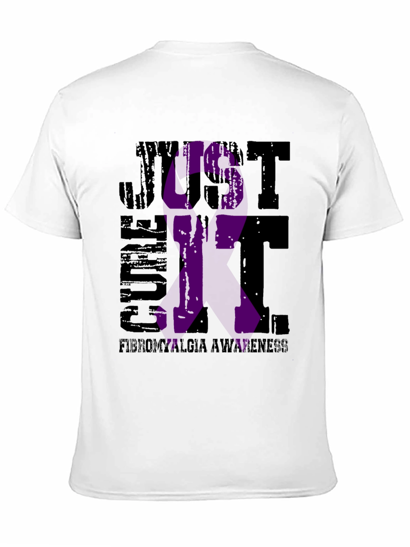 Fibromyalgia Awareness T-Shirt - Just Cure It Ribbon