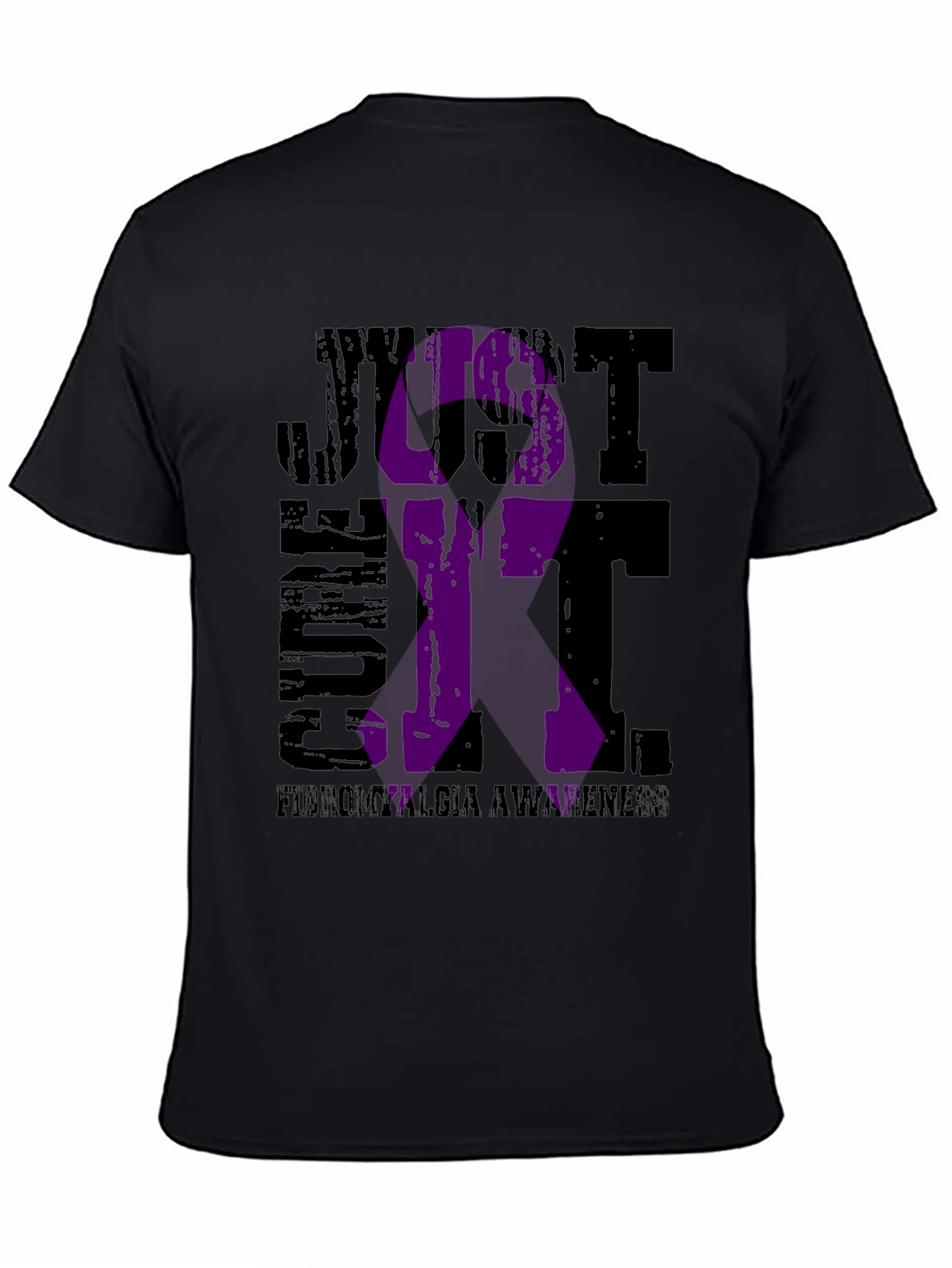 Fibromyalgia Awareness T-Shirt - Just Cure It Ribbon