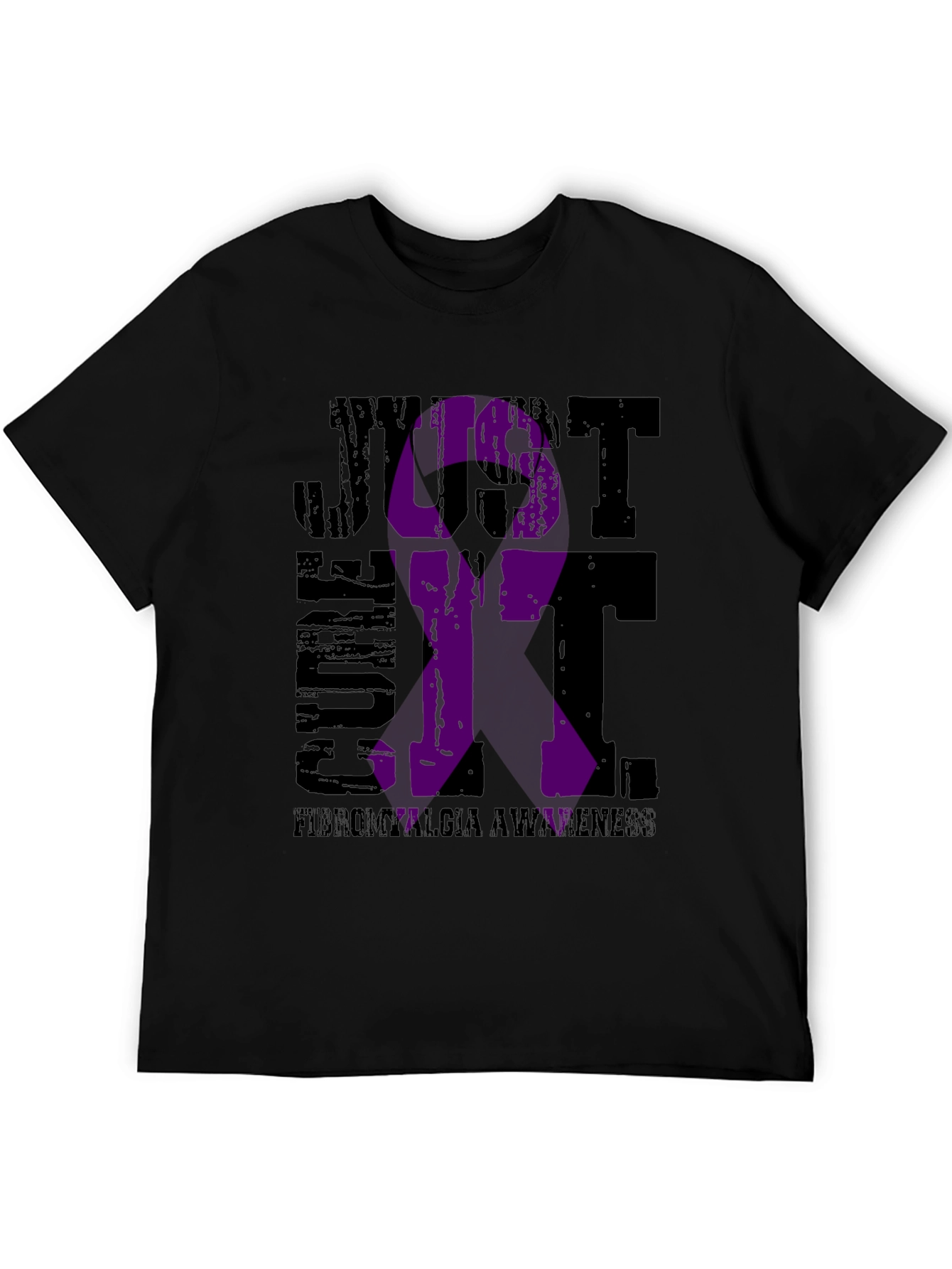 Fibromyalgia Awareness T-Shirt - Just Cure It Ribbon