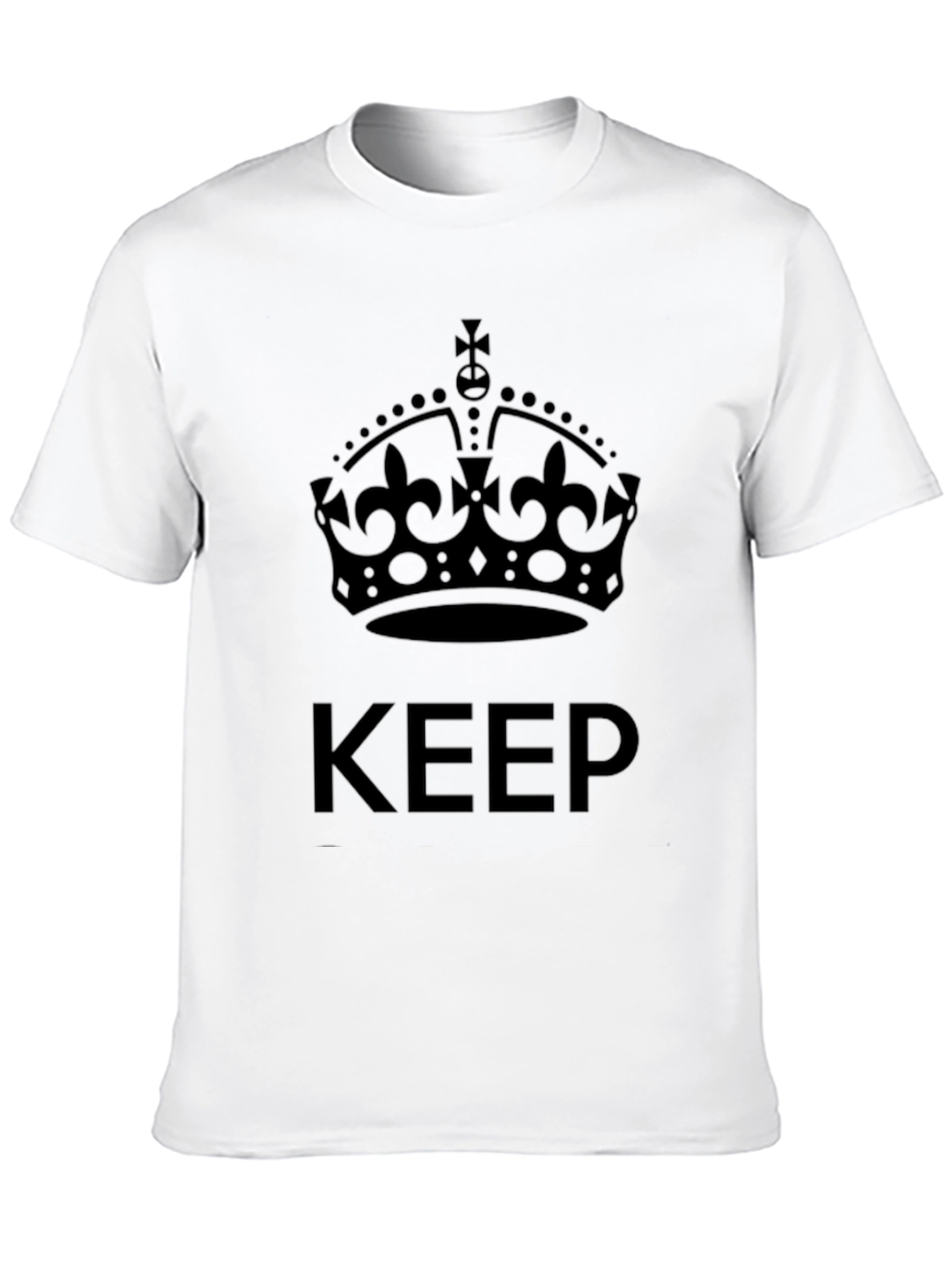 Keep Calm Crown Graphic Tee - Mens Black T-Shirt