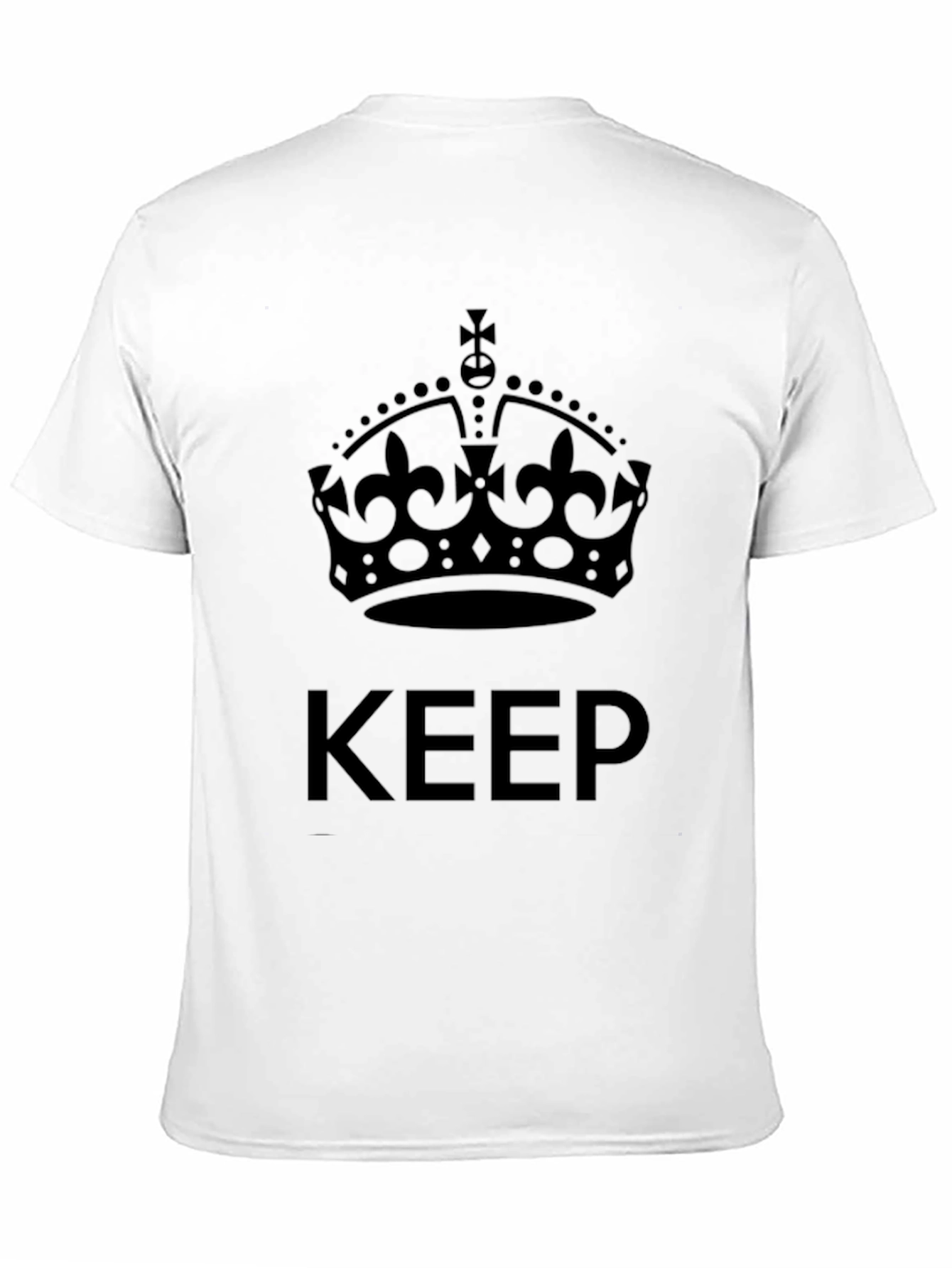 Keep Calm Crown Graphic Tee - Mens Black T-Shirt