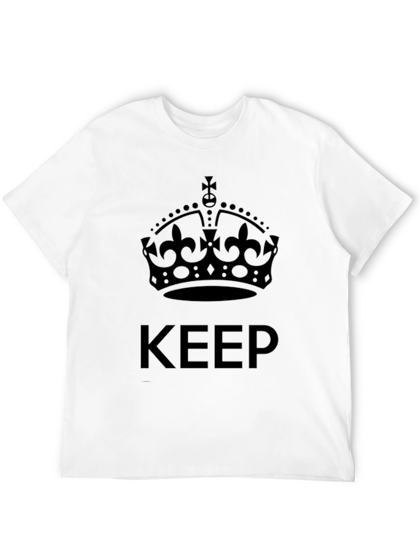 Keep Calm Crown Graphic Tee - Mens Black T-Shirt