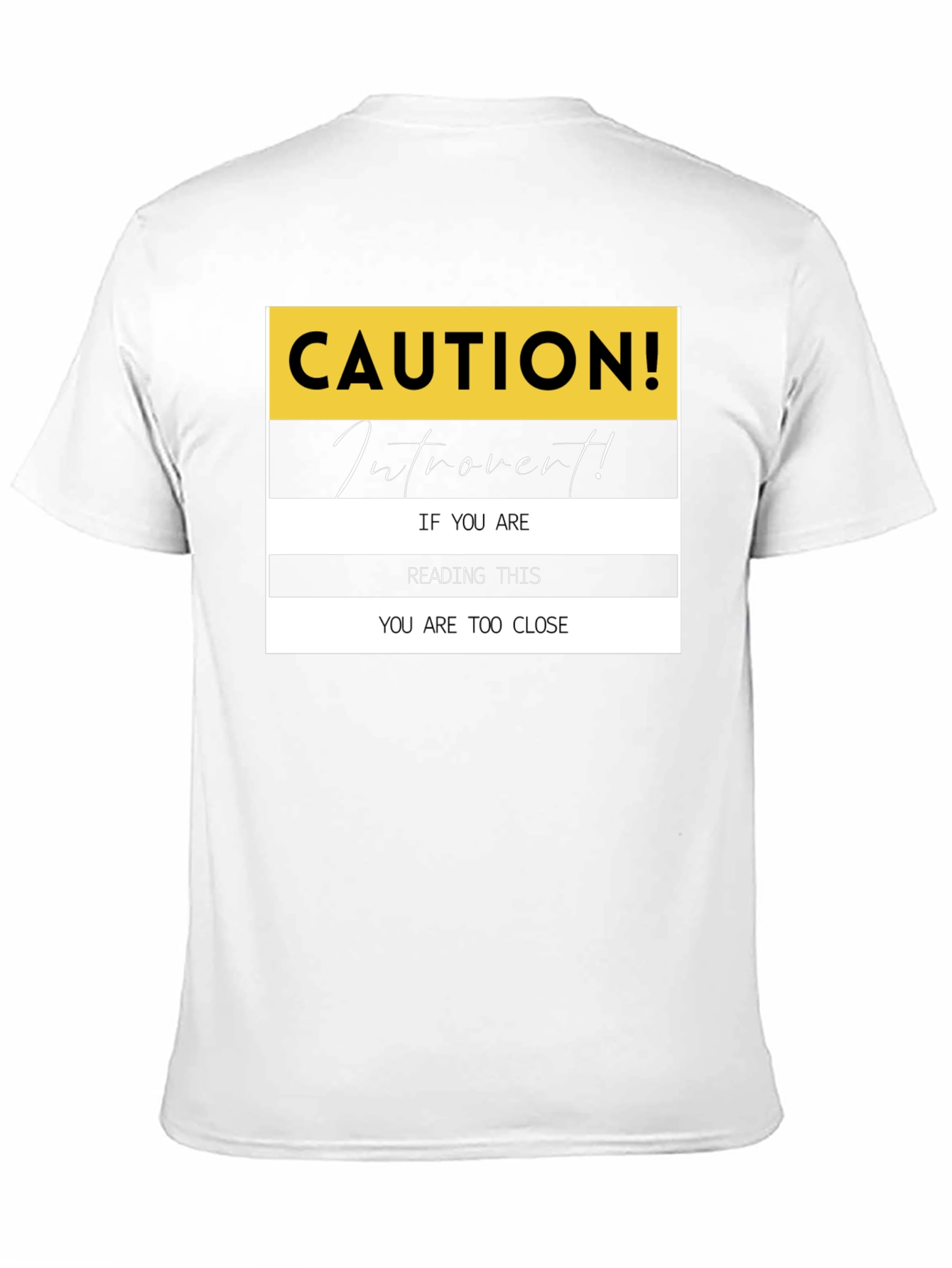 Caution Introvert T-Shirt: Funny Sarcastic Tee