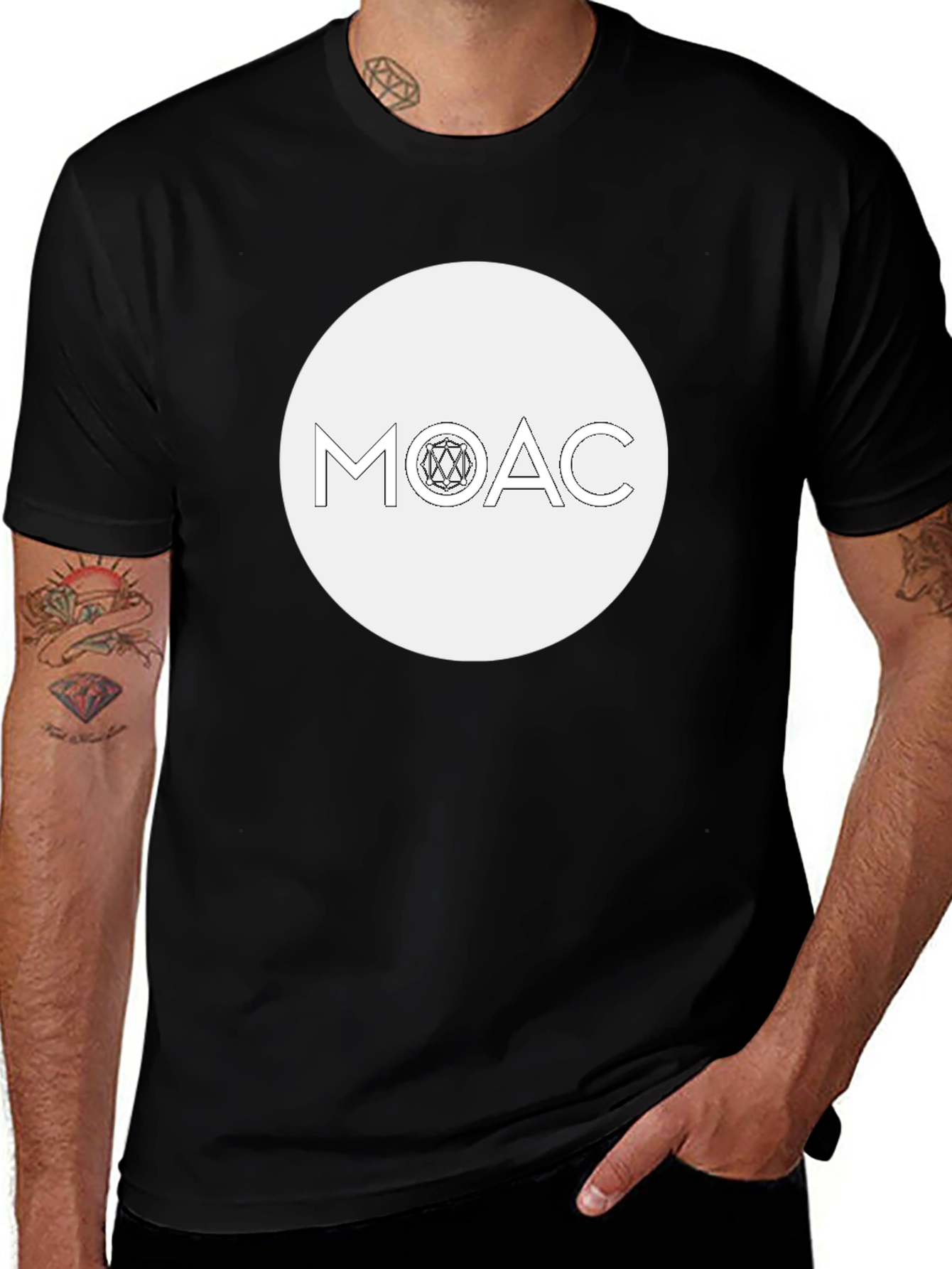 MOAC Graphic Tee - Stylish Black Cotton T-Shirt