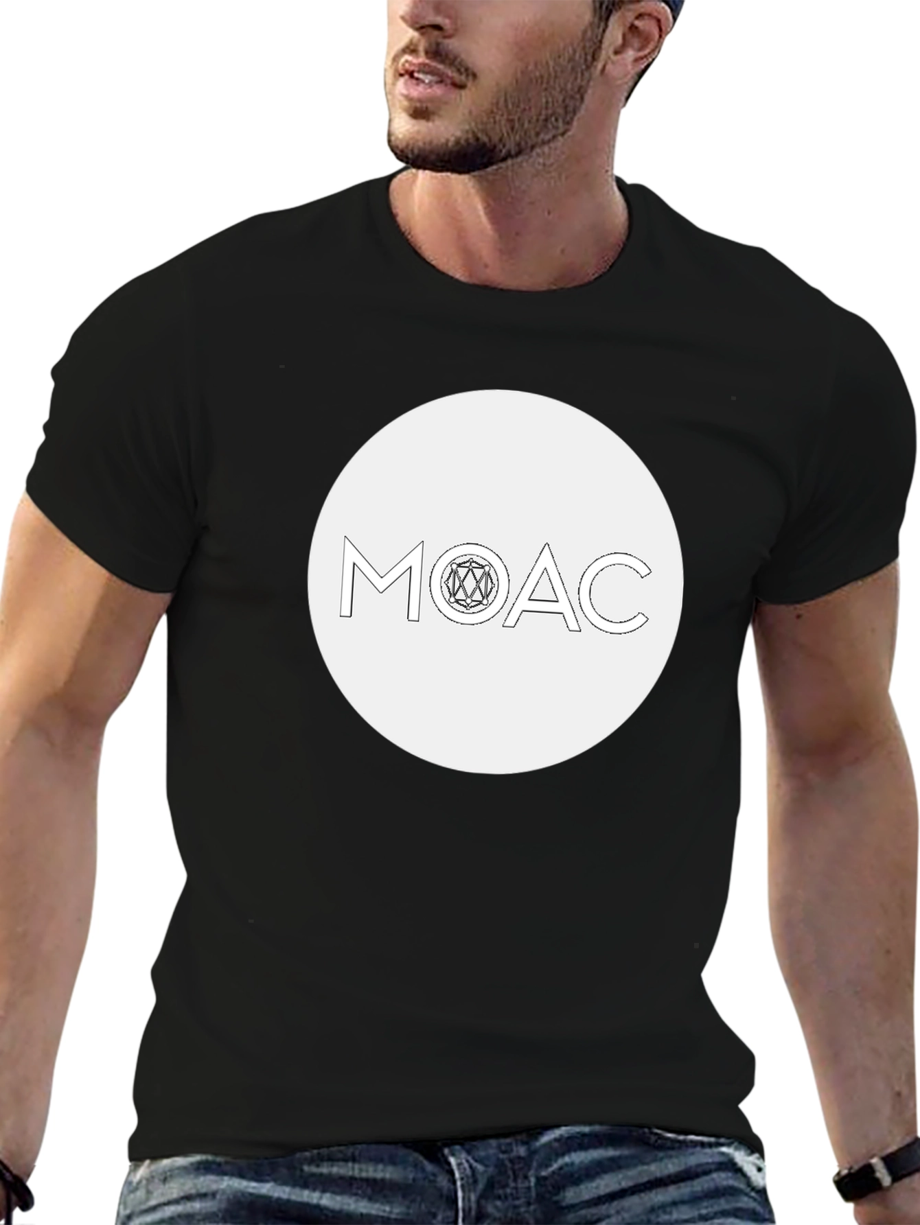 MOAC Graphic Tee - Stylish Black Cotton T-Shirt