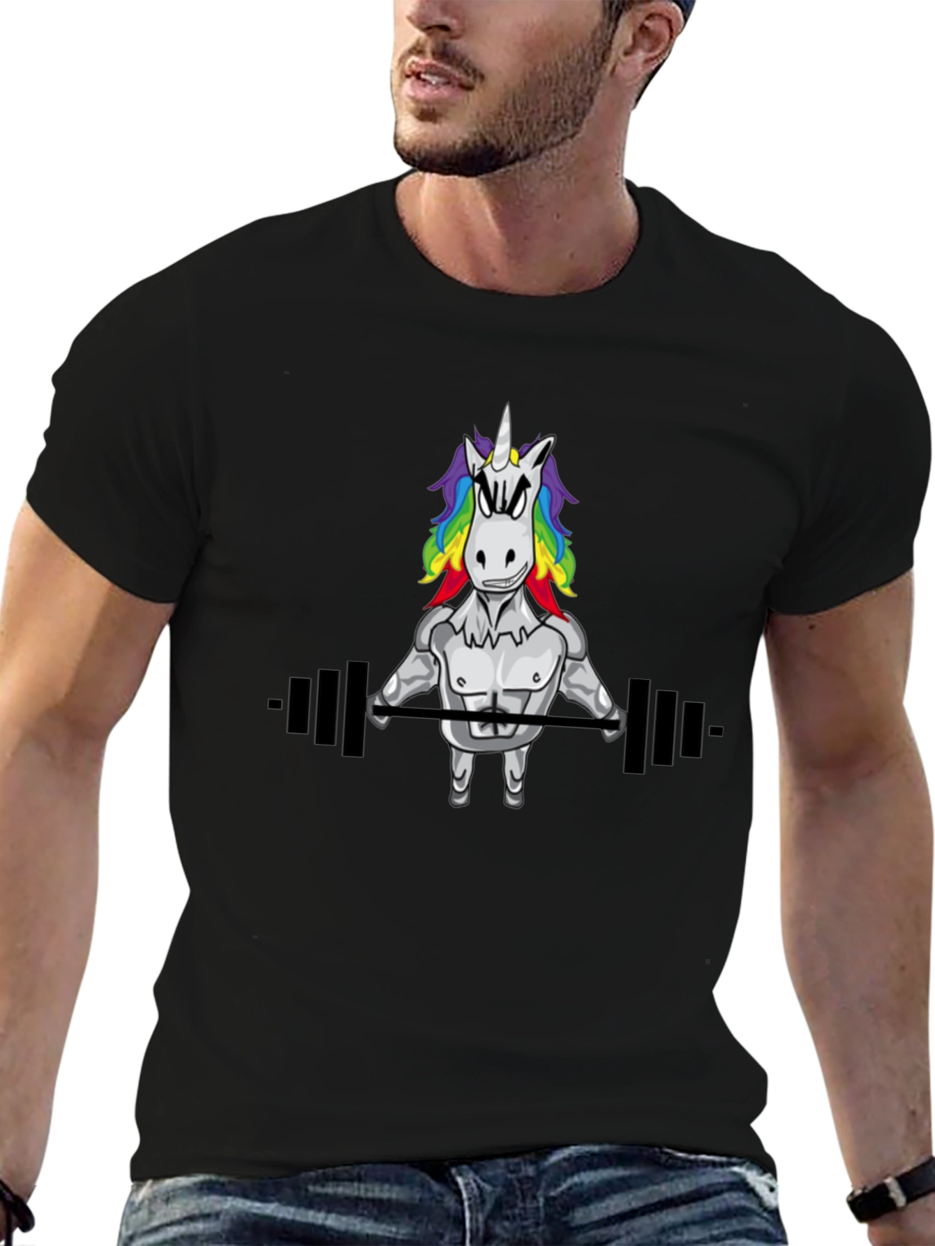Unicorn Gym Black T-Shirt
