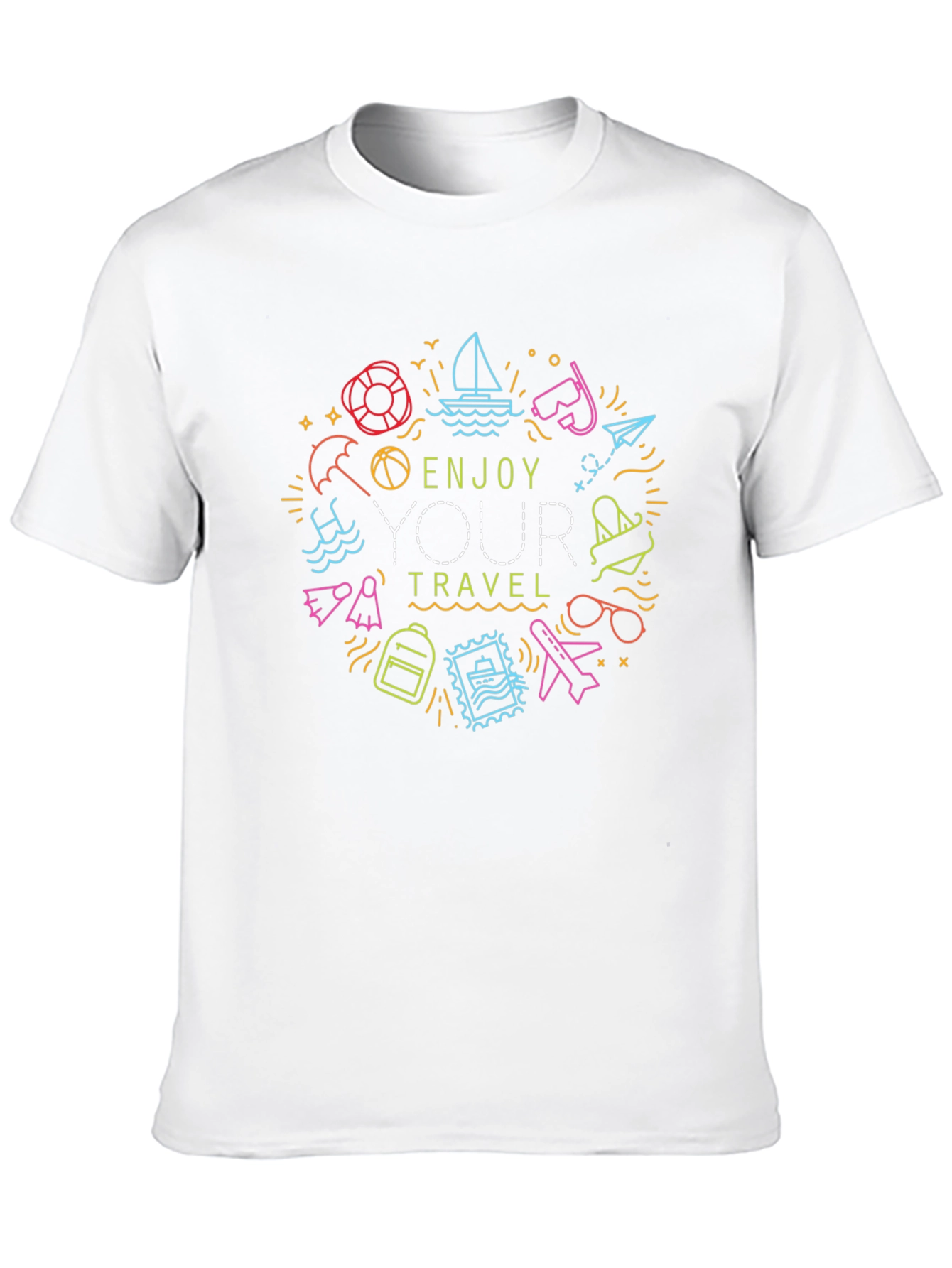 Enjoy Your Travel T-Shirt - Black Graphic Tee