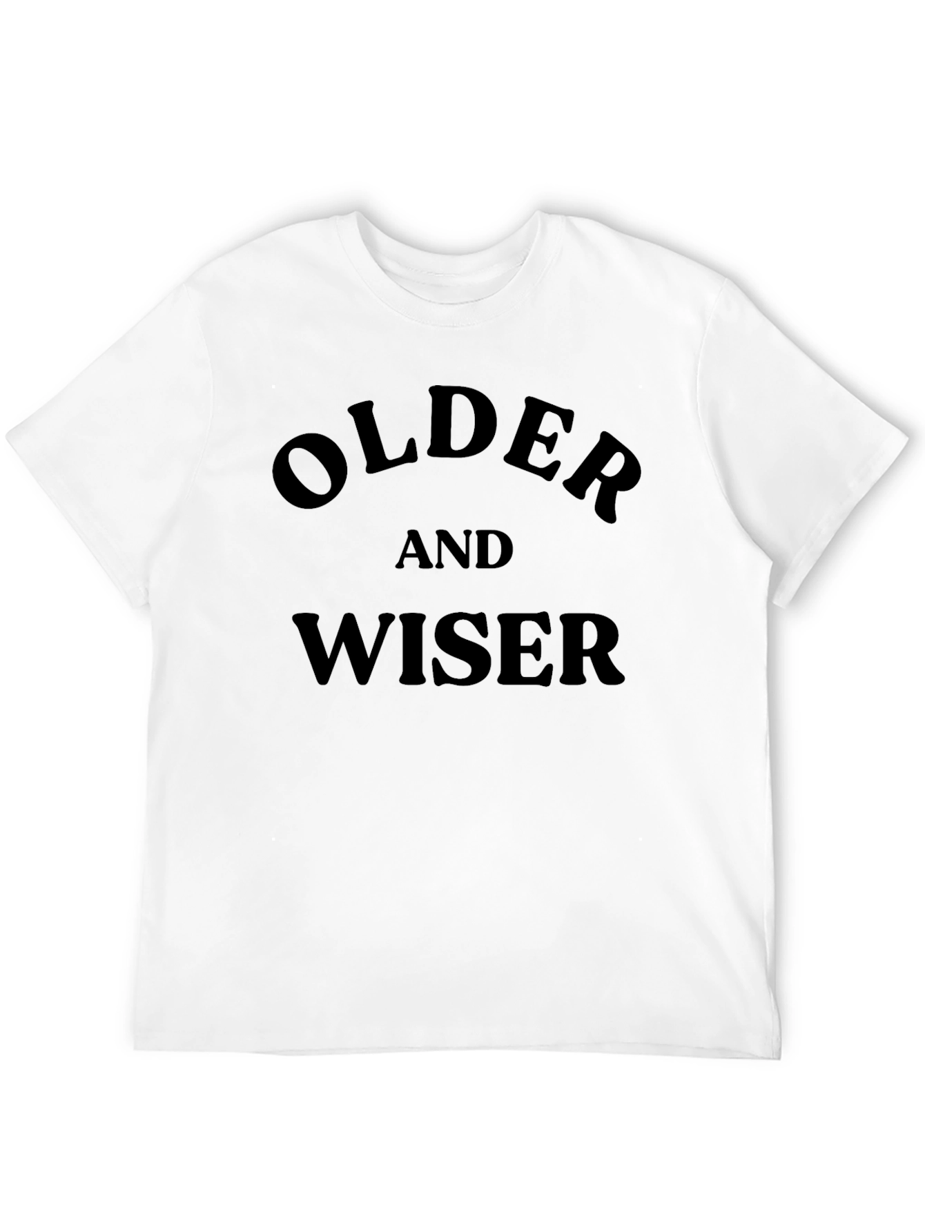 Older and Wiser Graphic Tee - Black Cotton T-Shirt