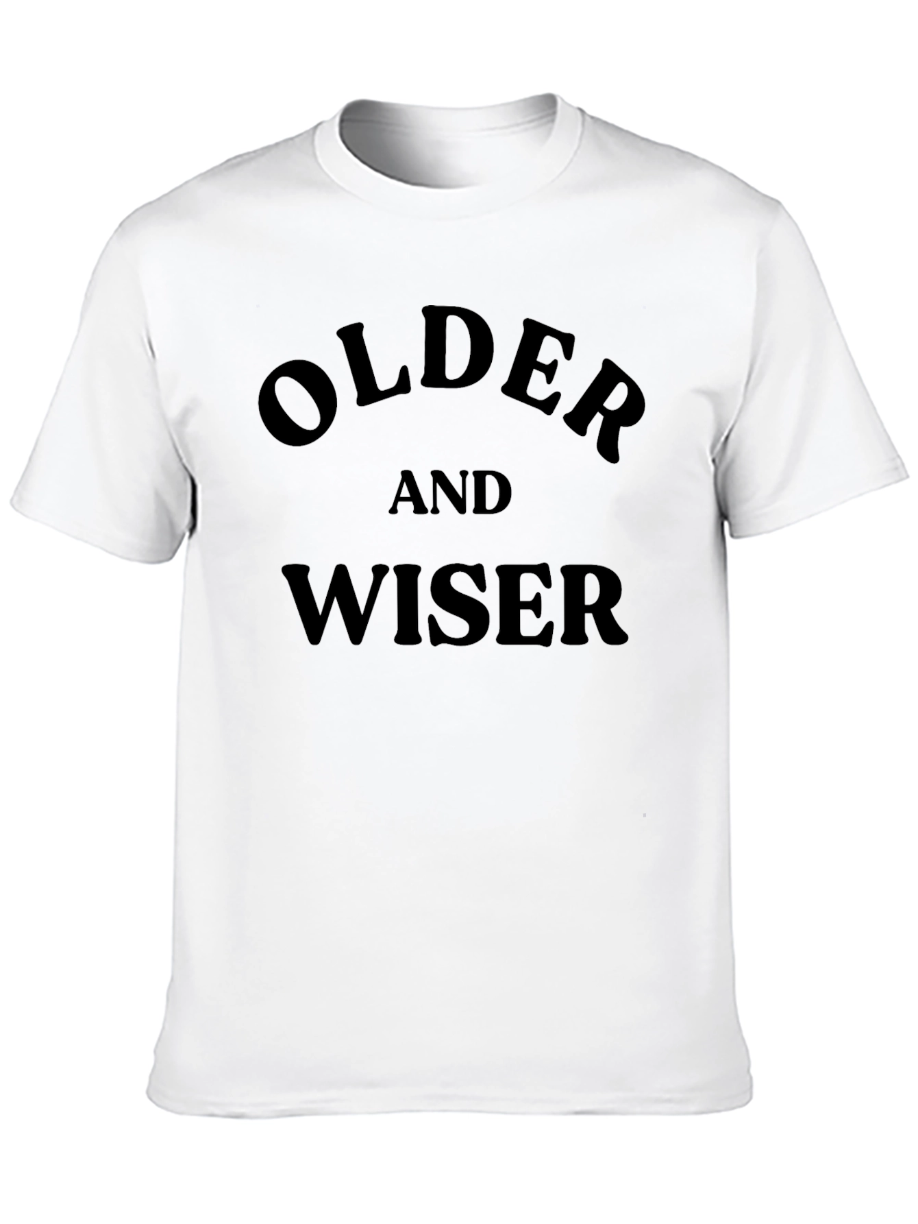 Older and Wiser Graphic Tee - Black Cotton T-Shirt