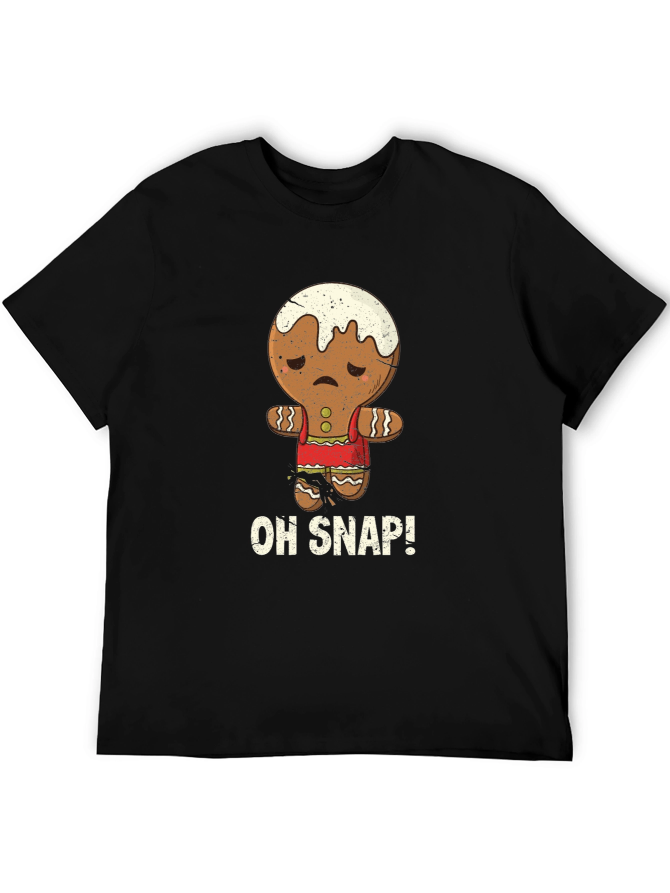 Oh Snap! Funny Gingerbread Man Graphic Tee
