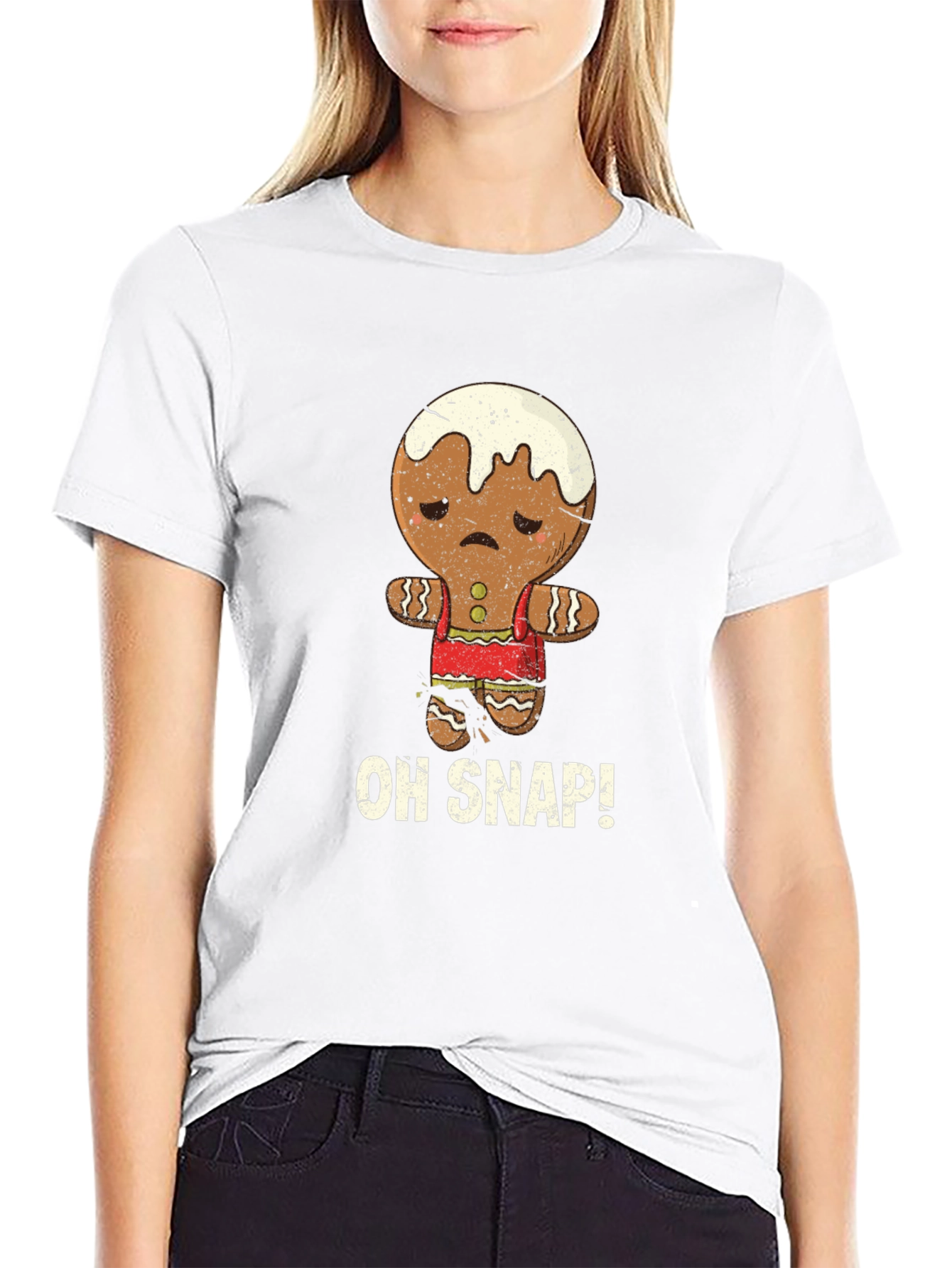 Oh Snap! Funny Gingerbread Man Graphic Tee