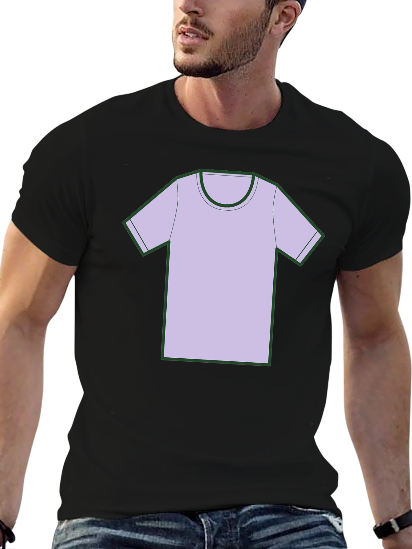 Black T-Shirt with Graphic Tee Design