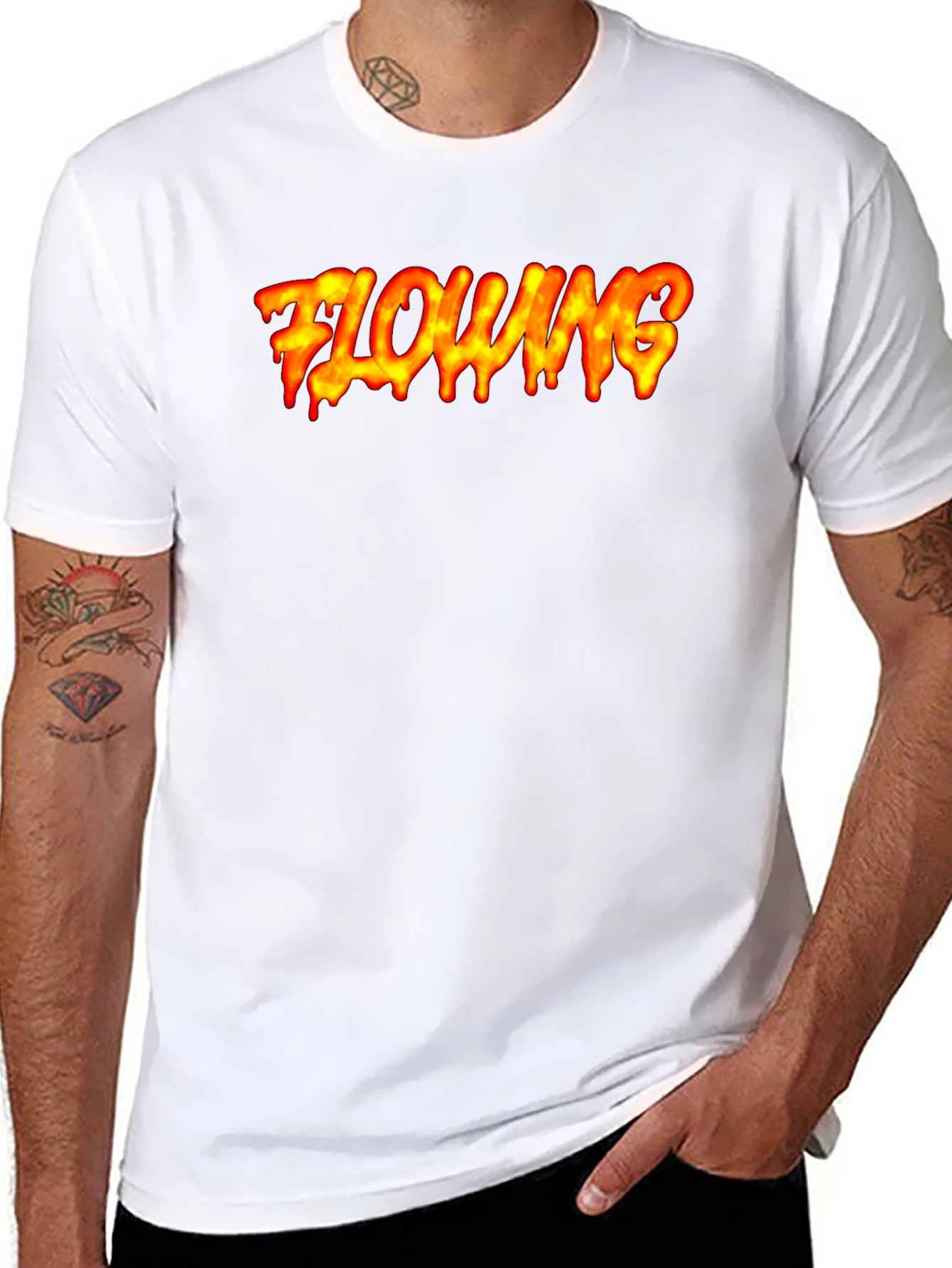 Flowing Flame Graphic Tee