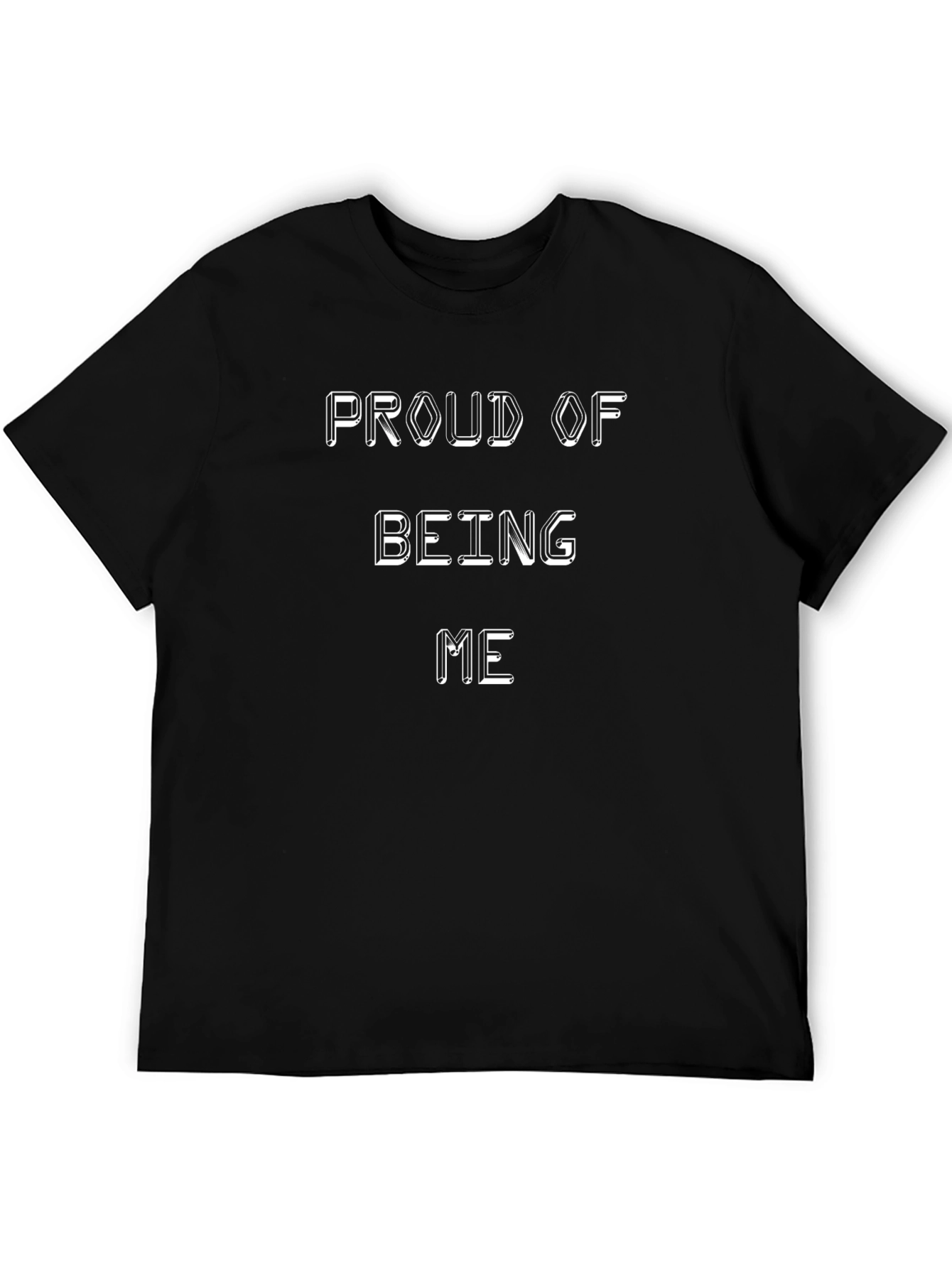 Proud of Being Me Graphic Tee - Black