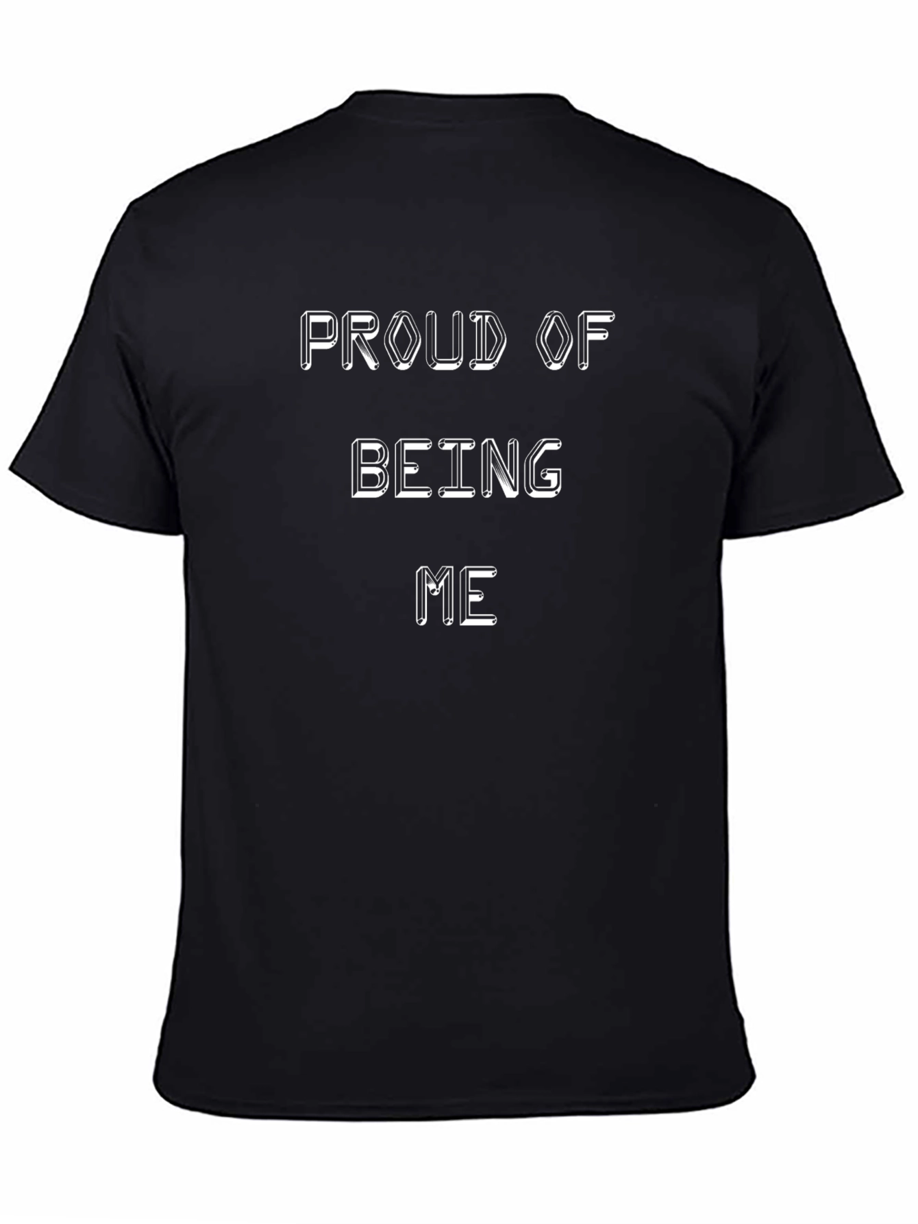 Proud of Being Me Graphic Tee - Black