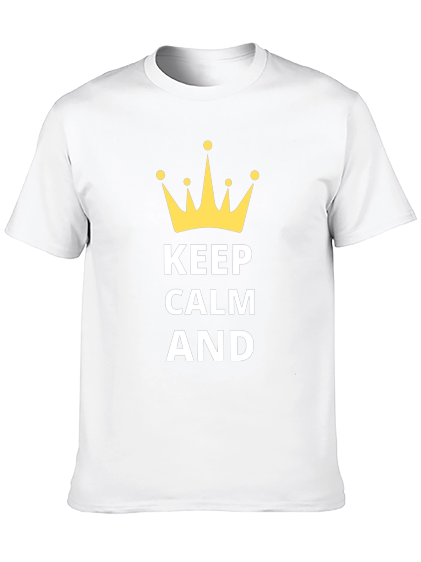 Keep Calm T-Shirt - Mens Black Crown Graphic Tee