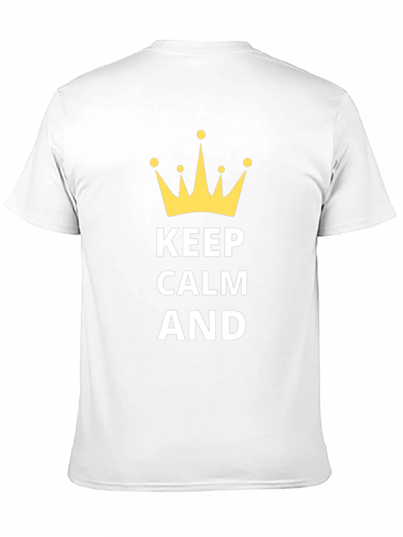 Keep Calm T-Shirt - Mens Black Crown Graphic Tee
