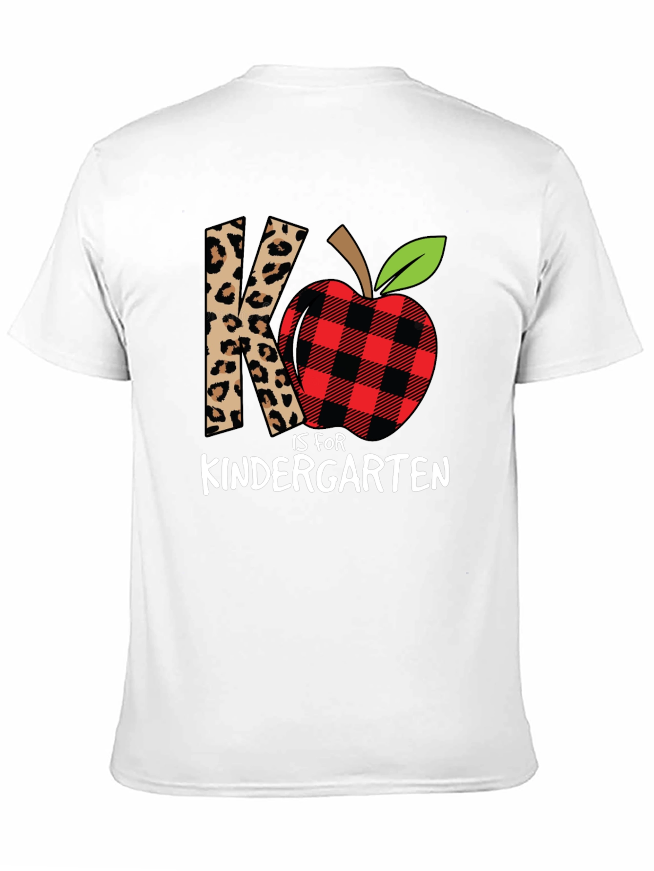 Kindergarten Teacher Leopard Apple T-Shirt