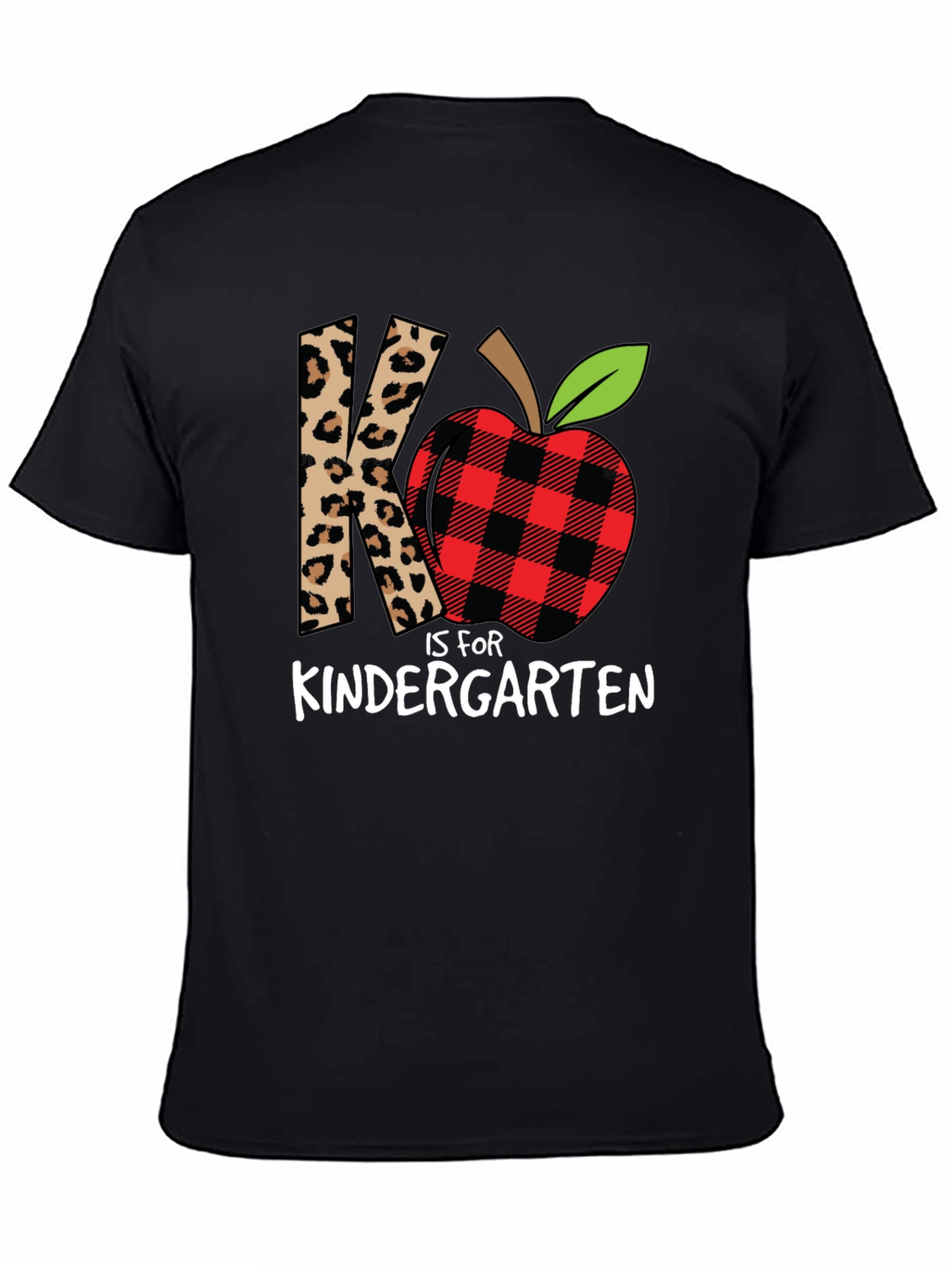 Kindergarten Teacher Leopard Apple T-Shirt
