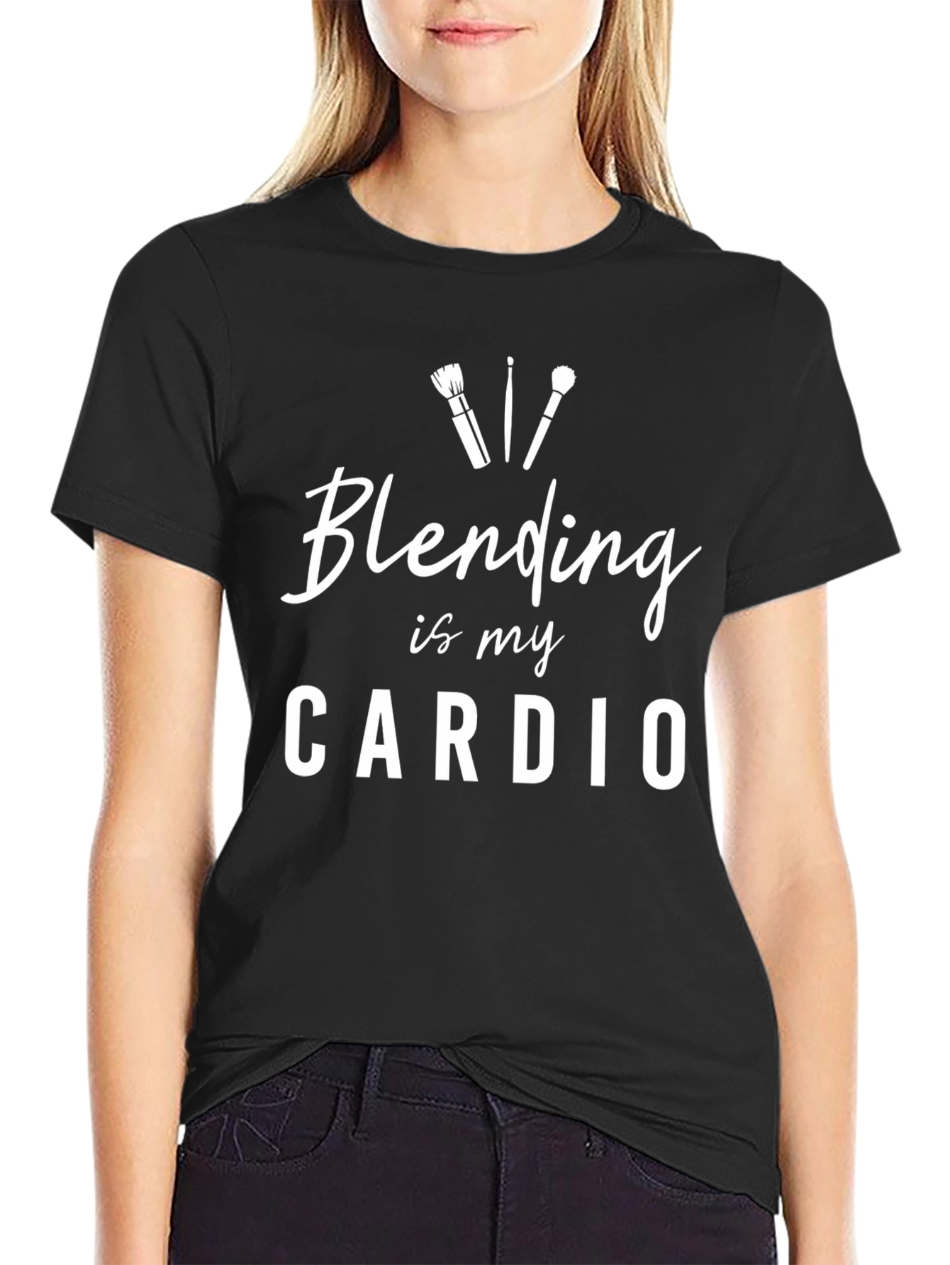 Blending is My Cardio Black T-Shirt