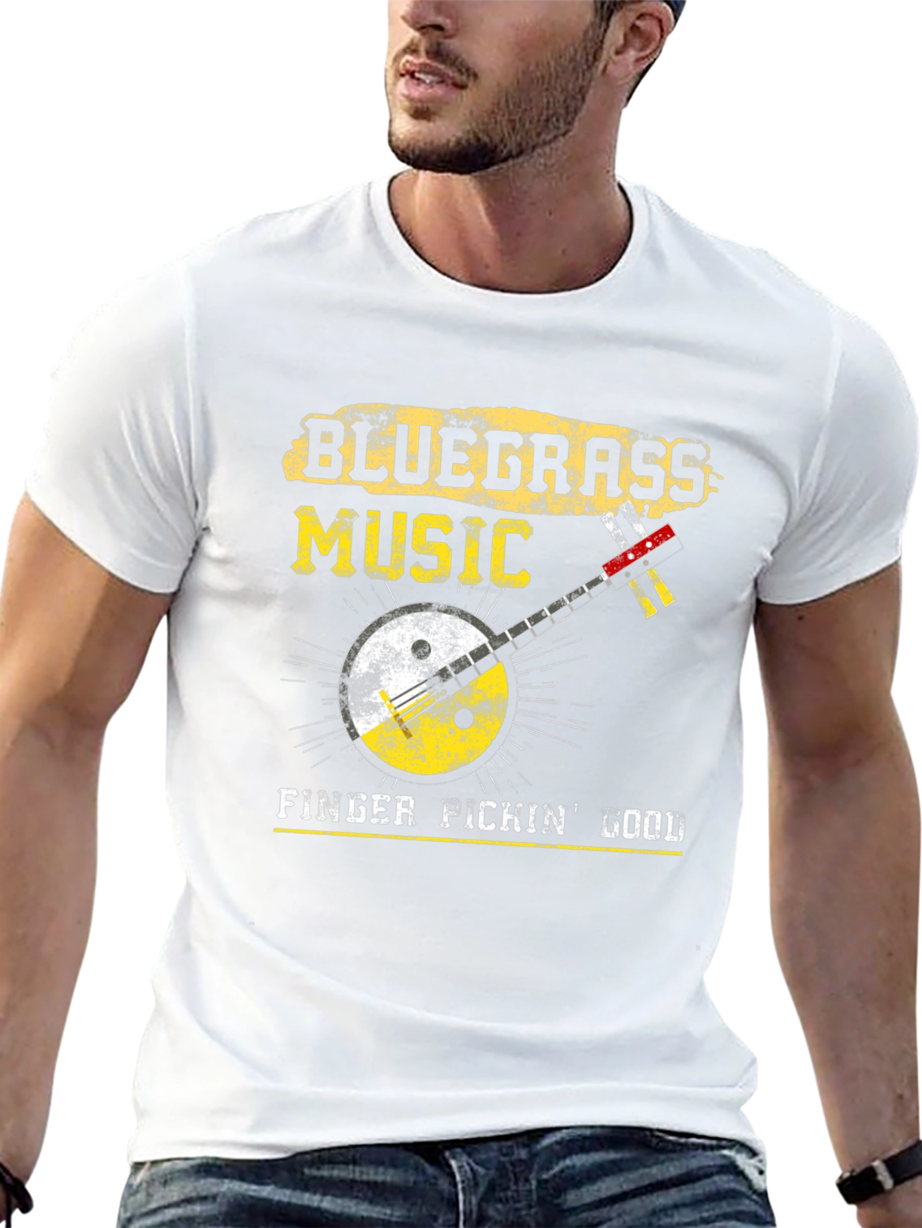 Bluegrass Music Banjo Graphic T-Shirt