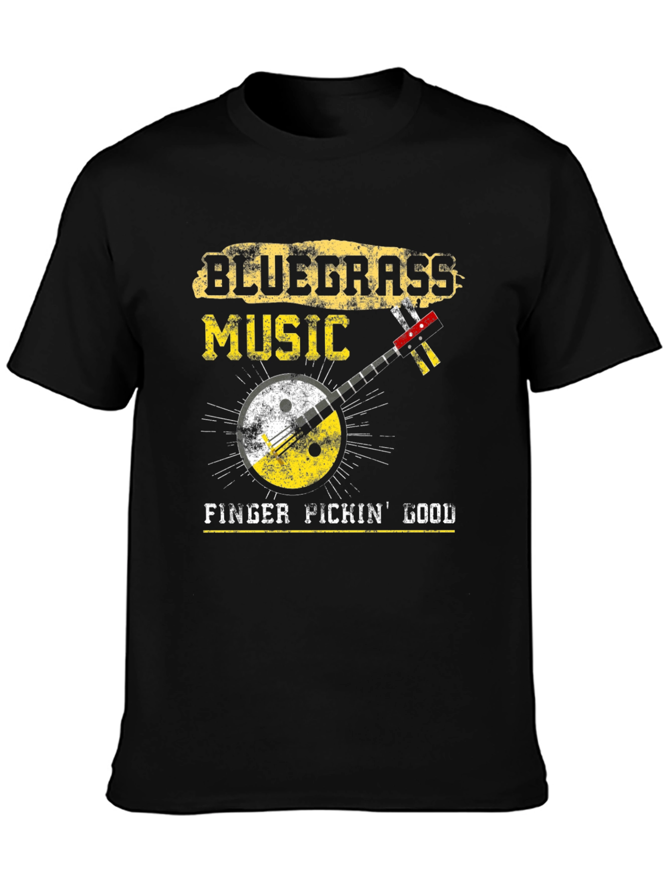 Bluegrass Music Banjo Graphic T-Shirt