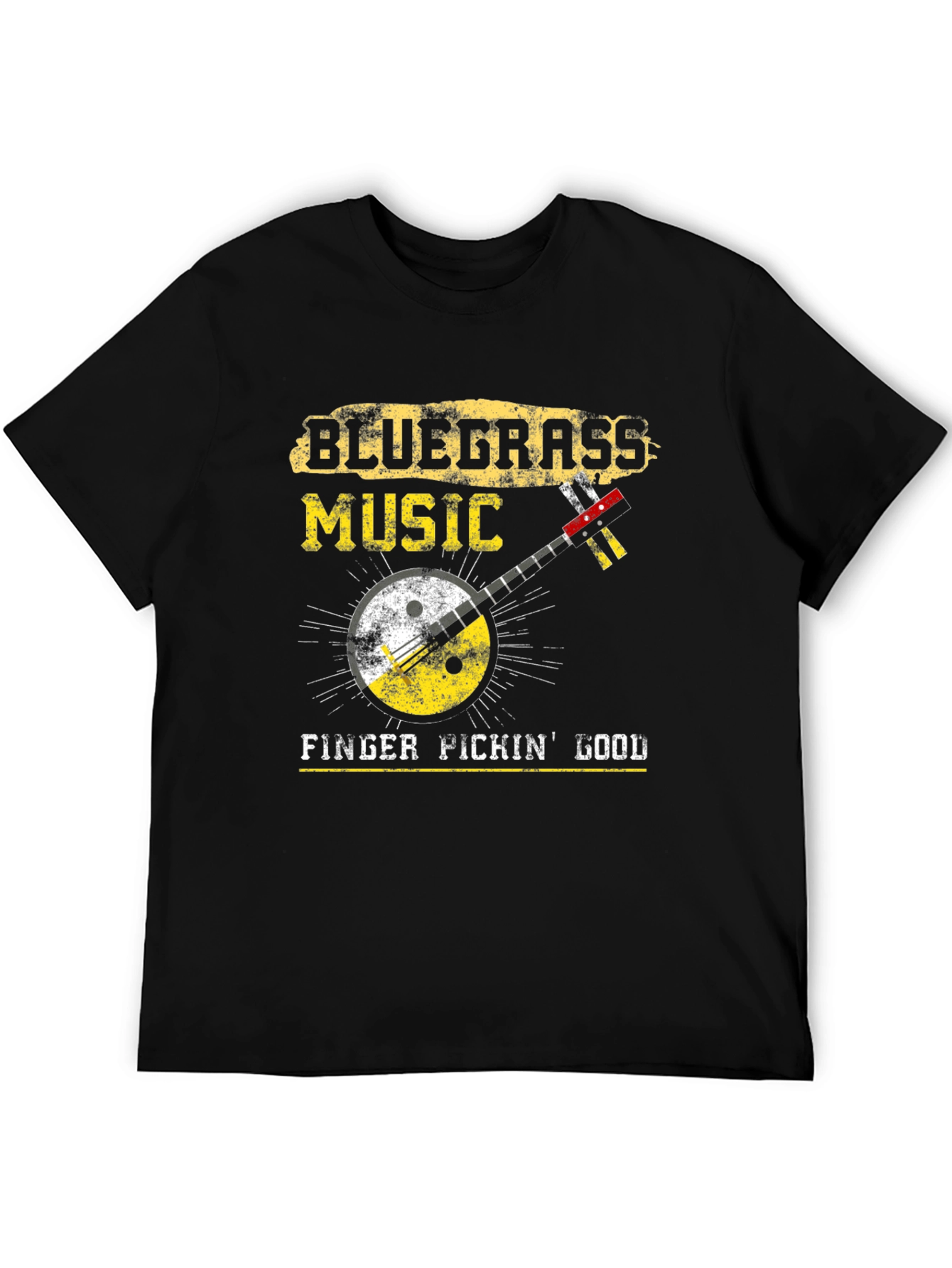 Bluegrass Music Banjo Graphic T-Shirt